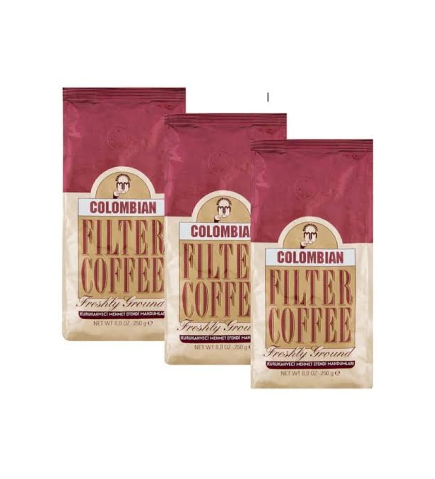Mehmet Efendi Colombian Filter Coffee 250gr X 3 Mehmet Efendi