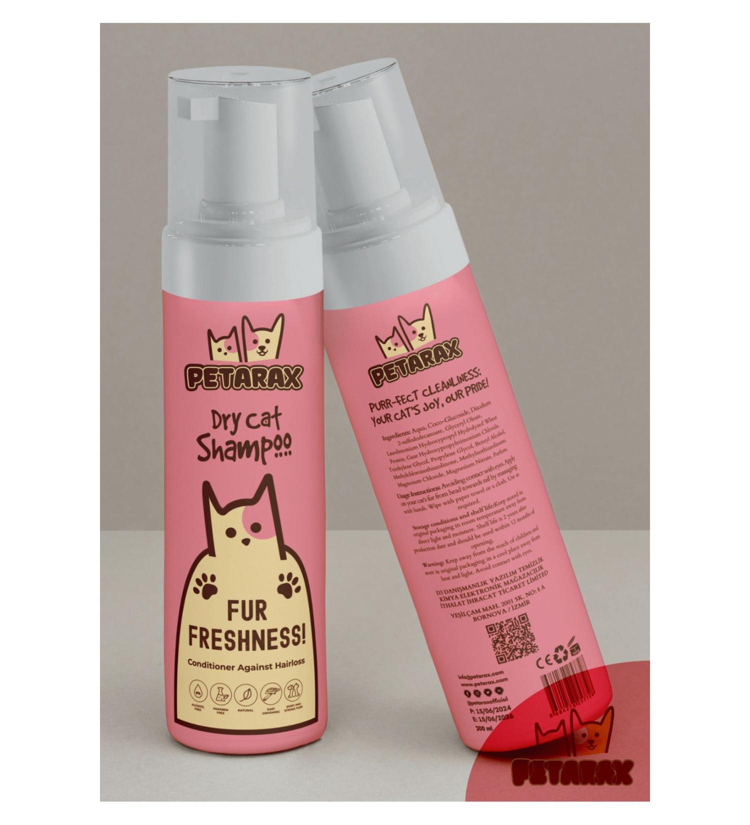 petarax Cat Shampoo (DRY SHAMPOO)- Dry Cat Shampoo 200 ml