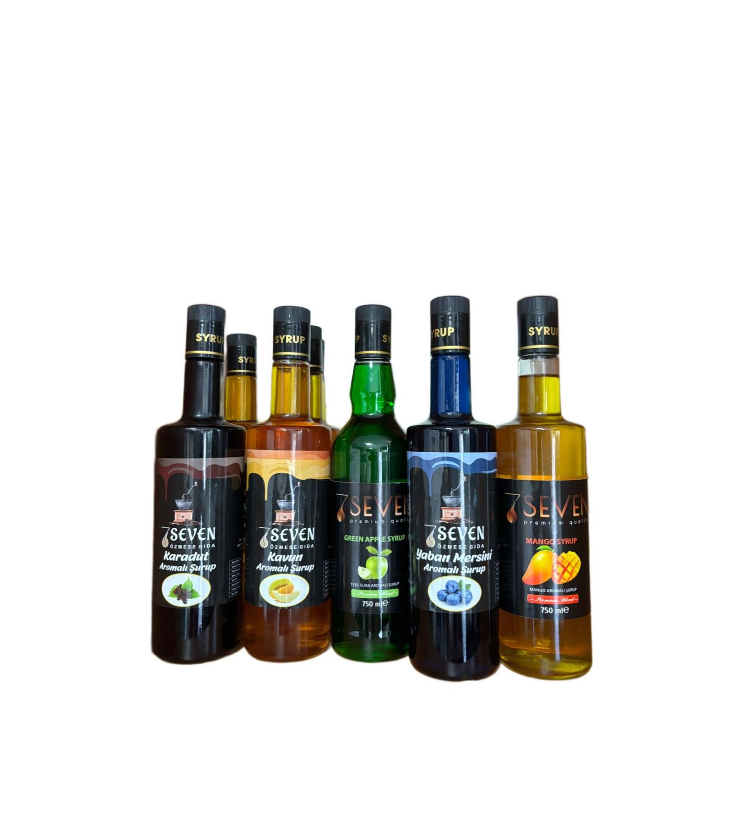 Seven7 Black Mulberry Flavored Syrup Glass 750ml