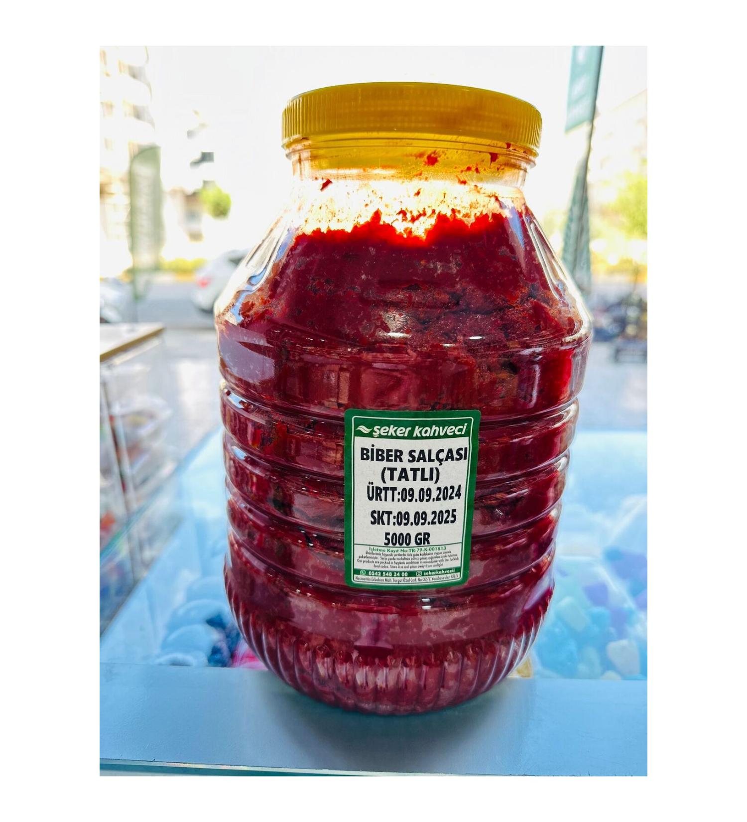 eker&Kahveci Homemade Sun Dried Natural Sweet Pepper Paste 5 KG