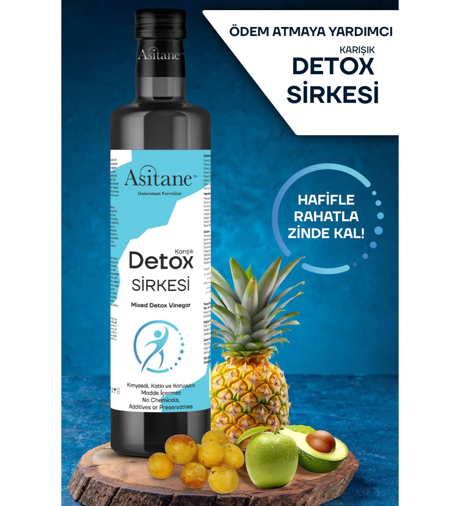 Asitane Natural Pineapple-Golden Plum-Quinoa Fruit Mixed Detox Vinegar Helps to Eliminate Edema 500ml - Buy Online on GoSupps.com