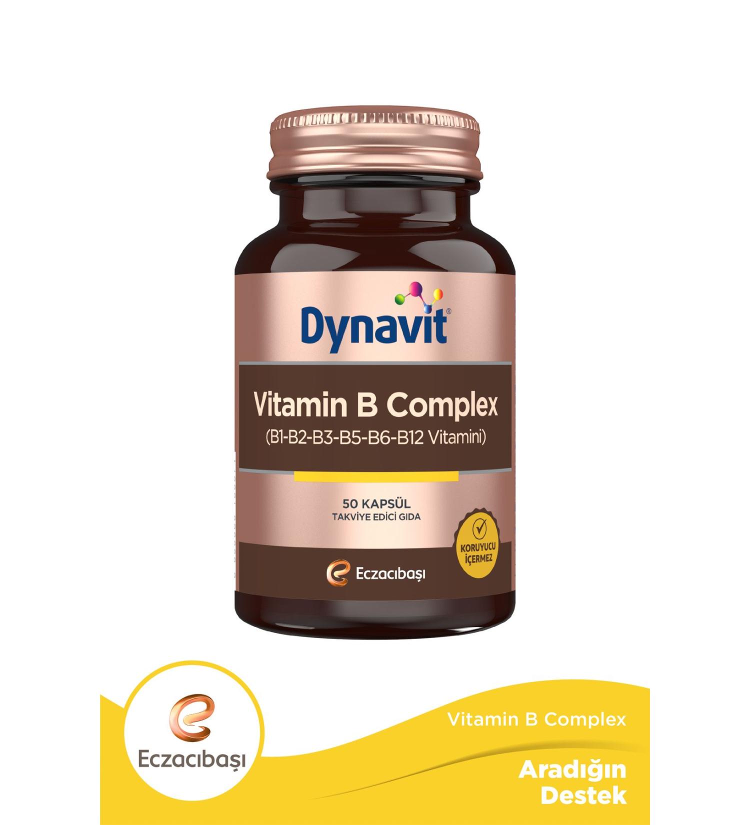 Dynavit VITAMIN B COMPLEX 50 CAPSULES - Buy Online on GoSupps.com