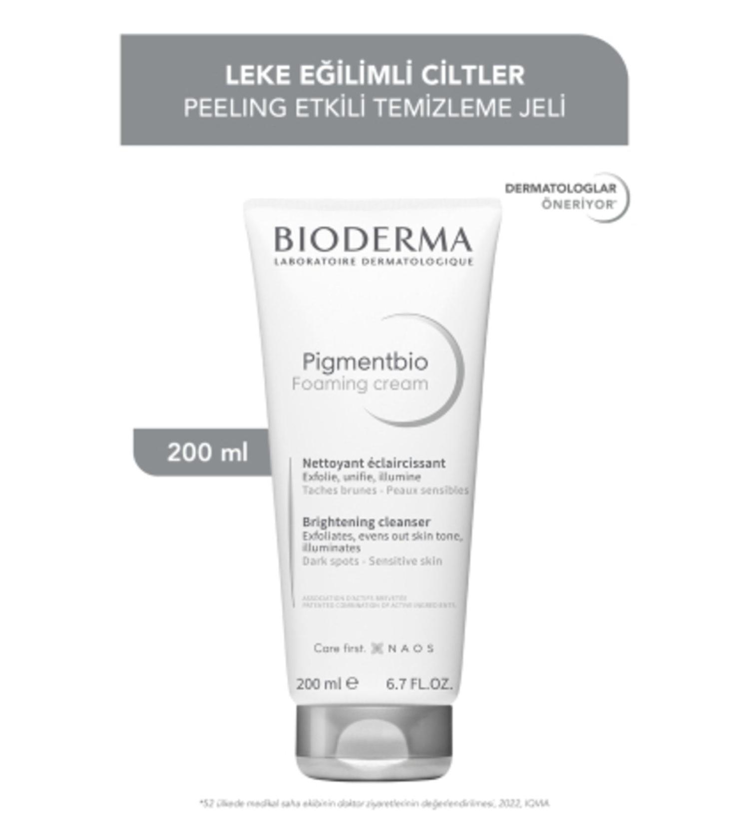 Bioderma Pigmentbio Foaming Cream 200 ml Peeling Effective Cleansing Gel for Blemish Prone Skin+1