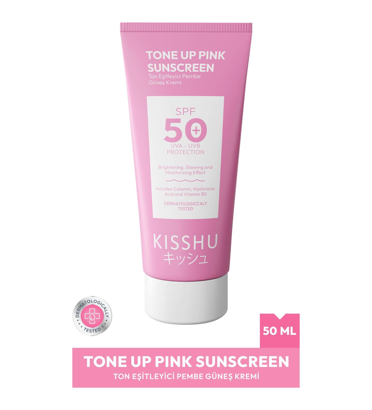 Kisshu Anti-Spot Tone Equalizing Spf 50 Pink Tinted Sunscreen with Glutathione Hyaluronic Acid Effect 50 ml - Buy Online on GoSupps.com