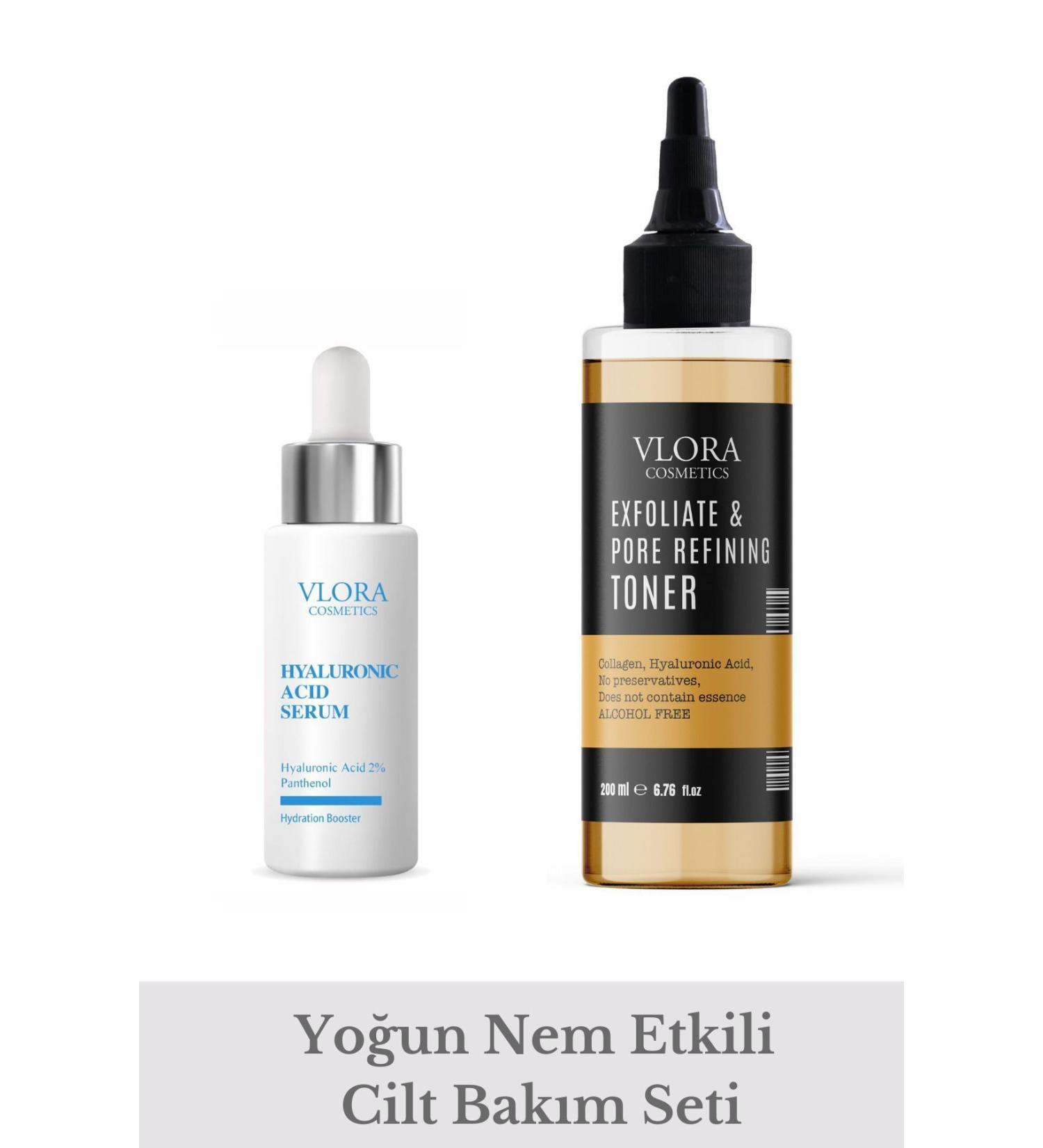 VLORA Pore Tightening and Purifying Tonic & Hyaluronic Acid Serum (Dry Skin)