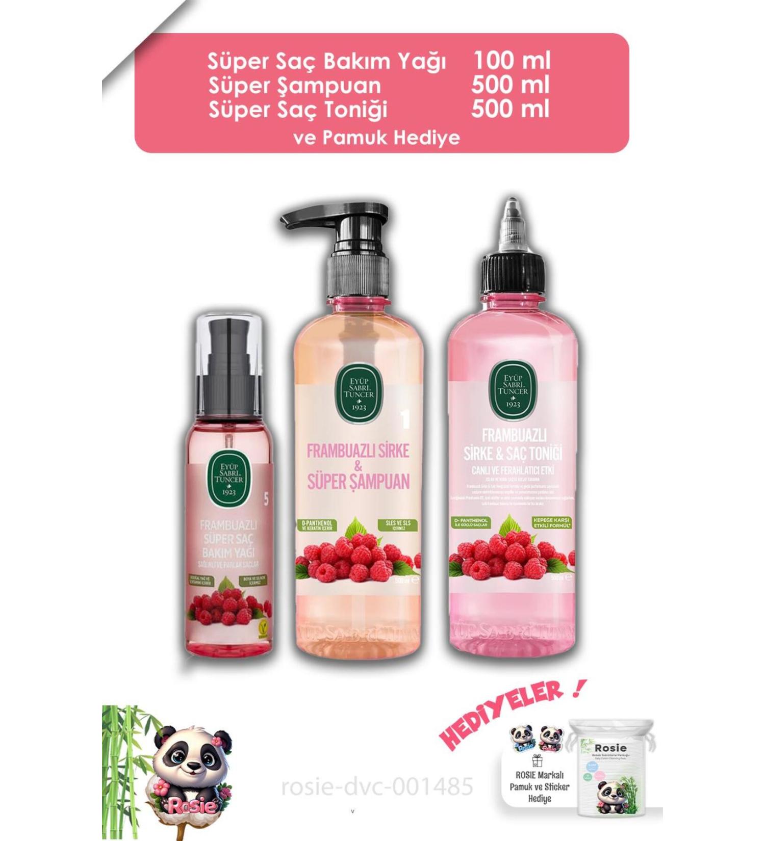 Ey p Sabri Tuncer Raspberry Hair Oil 100ml Shampoo 500ml Tonic 500ml And Rosie - Buy Online on GoSupps.com