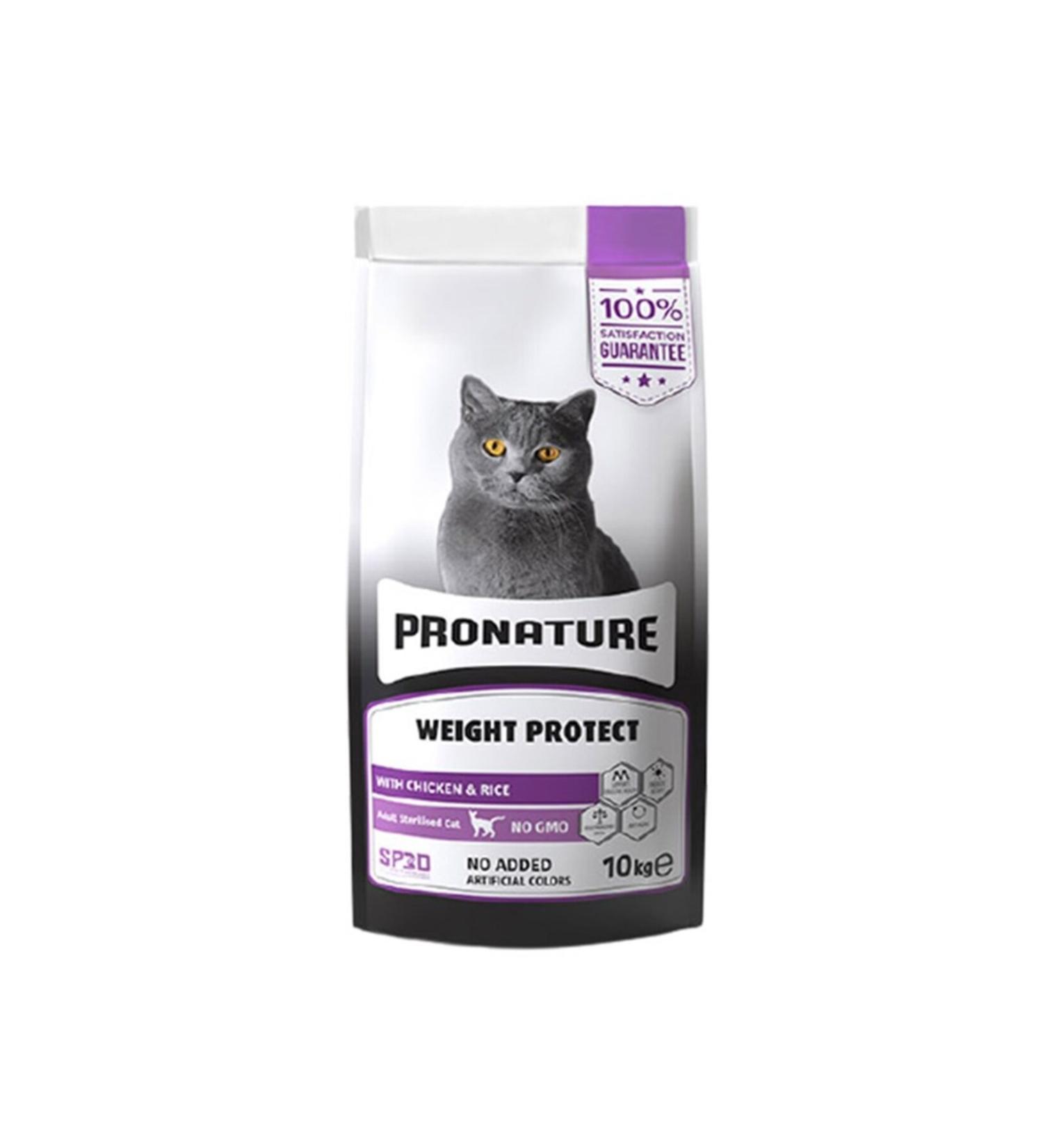 pronature Chicken and Rice Sterilized Adult Cat Food for Weight Control 10 Kg
