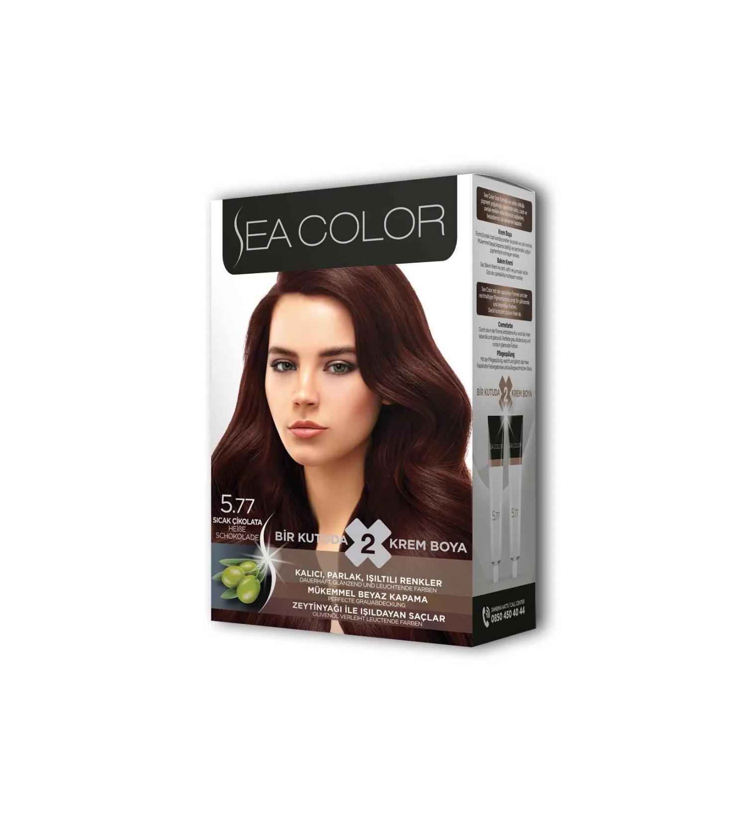 Skygo 2X2 Tube Cream Hair Dye Set Hot Chocolate No:5.77