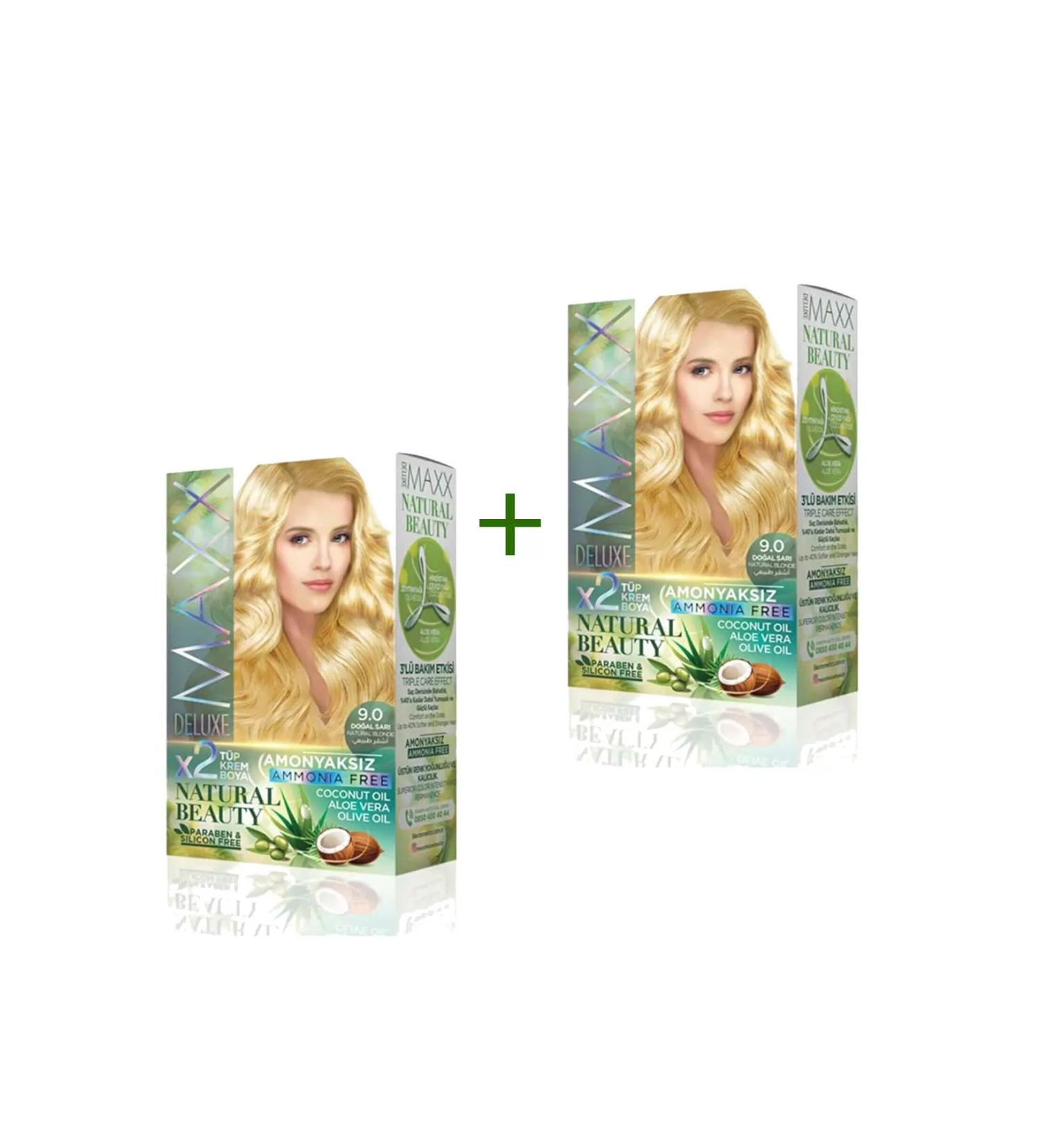 Skygo 2 Pack Natural Beauty Ammonia Free Hair Dye 9.0 Natural Blonde