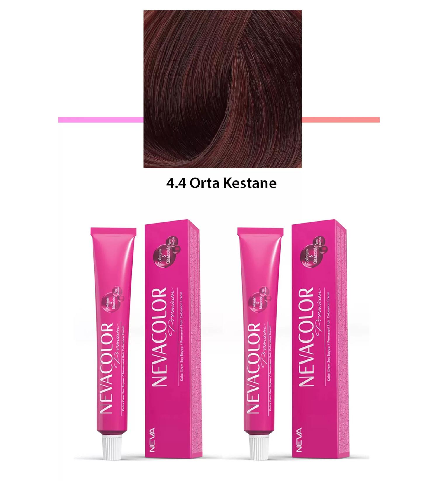 Skygo 2 Set Premium 4.65 Akaju Red Chestnut - Permanent Cream Hair Dye 2 X 50 g Tube