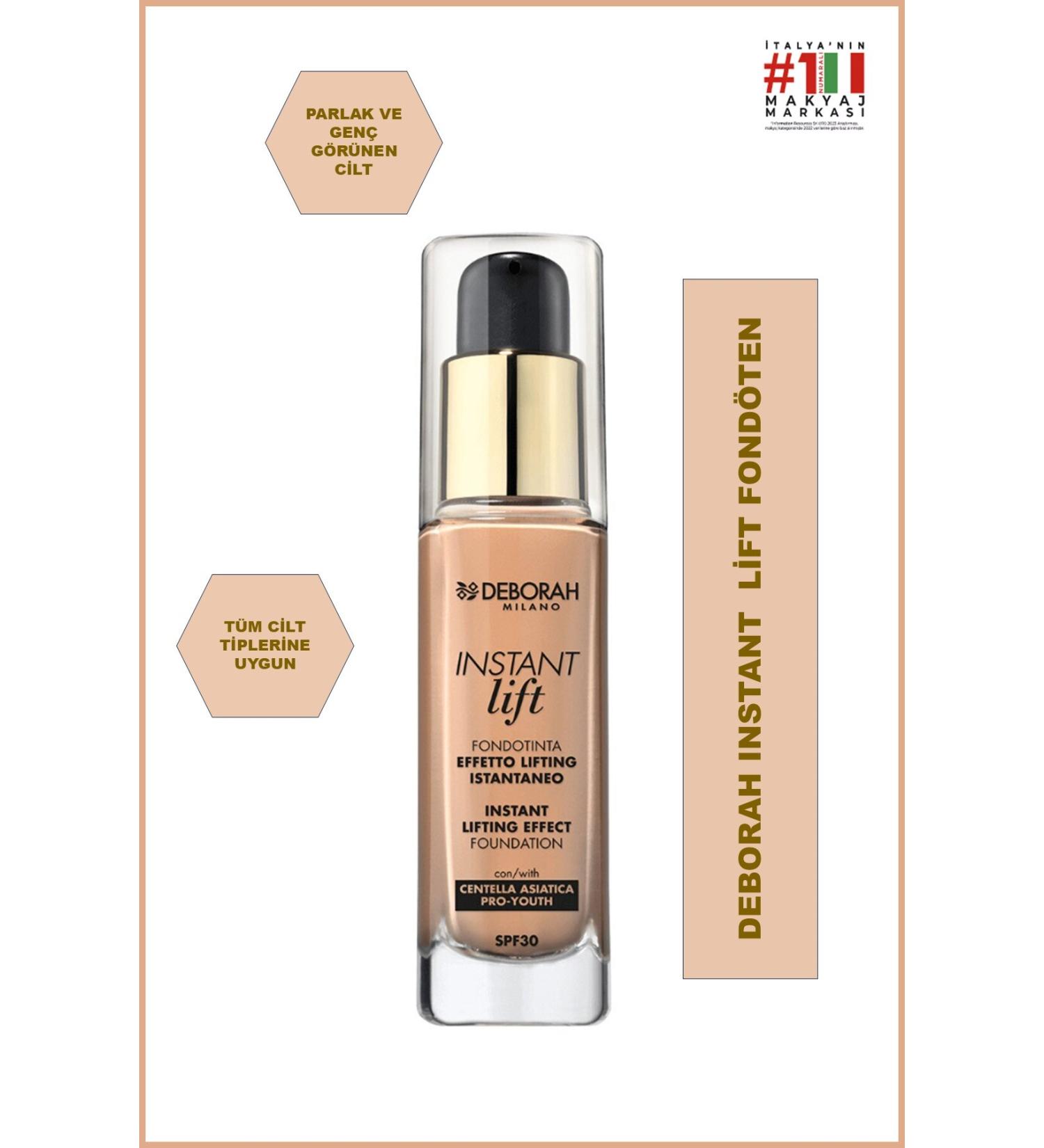 Deborah Anti-Aging + Vitamin Support Instant Lift Foundation Sand No: 03 / Spf 30 Protection