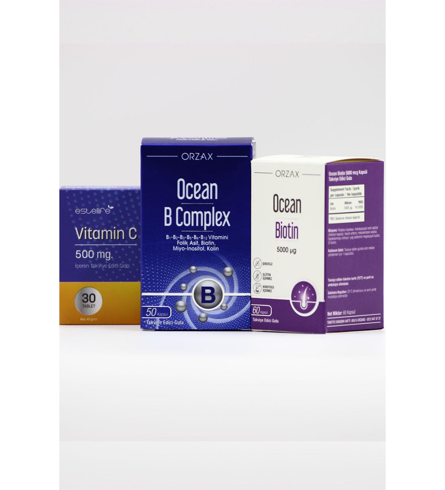 Ocean B Complex - Ocean Biotin 5000 g - Vitamin C 500 mg