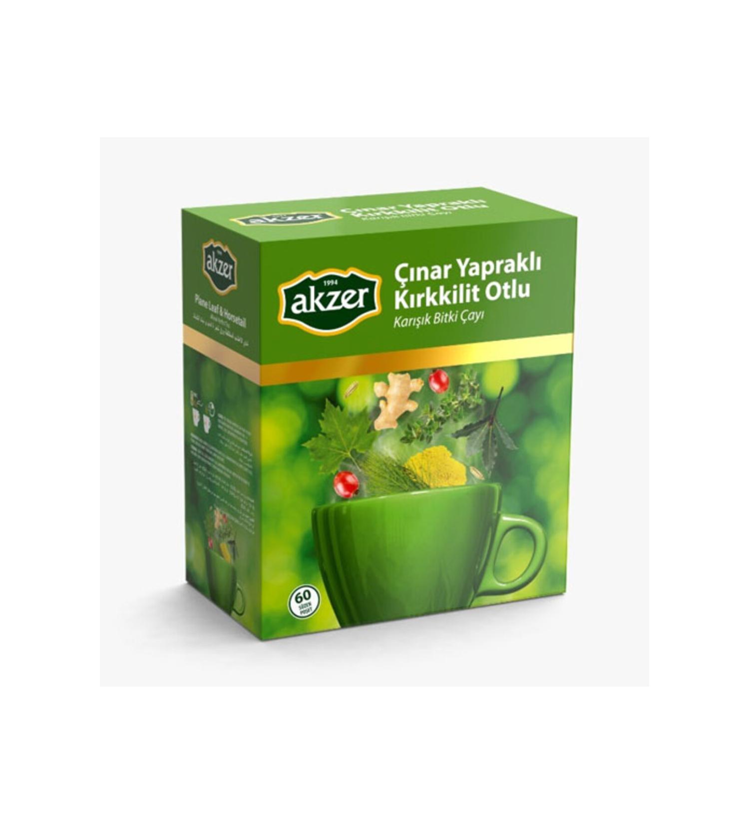 Akzer Deep Torn Plane Tree Leaf Horsetail Herbal Tea Natural 60s