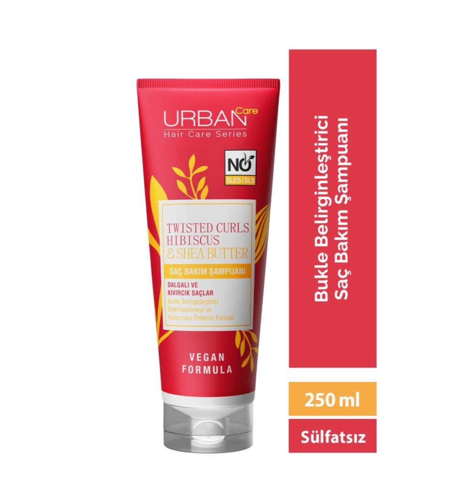 Urban Care Hibiscus & Shea Butter Hair Care Shampoo for Curly and Wavy Hair - Sulfate Free - 250ml - Buy Online on GoSupps.com