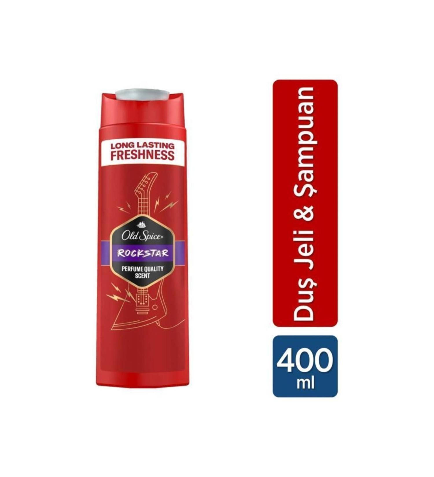 Old Spice Rockstar 3 In 1 Shampoo + Shower Gel 400 ml - Buy Online on GoSupps.com