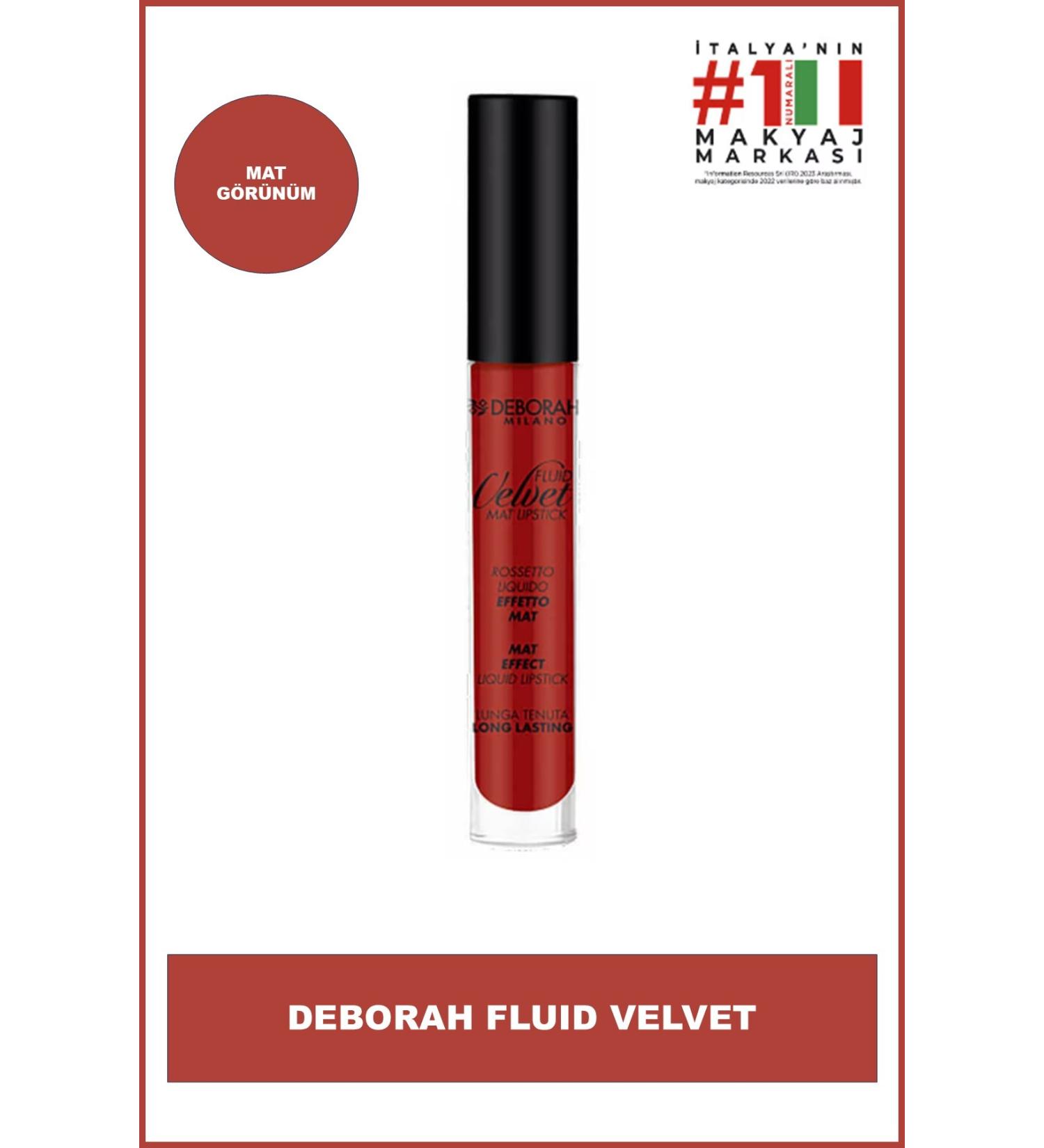 Deborah Milano Fluid Velvet Matte Lipstick No: 14 - Buy Online on GoSupps.com