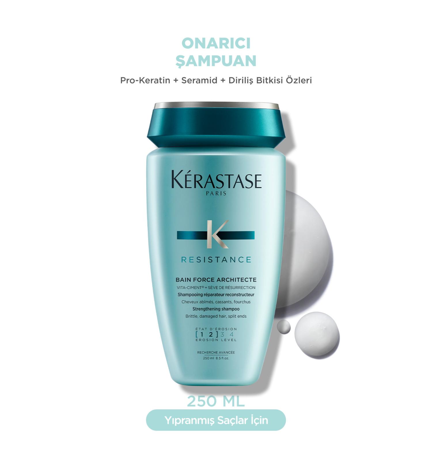 Kerastase Resistance Bain Force Architecte Repair Shampoo for Weak and Damaged Hair 250 ml - Buy Online on GoSupps.com