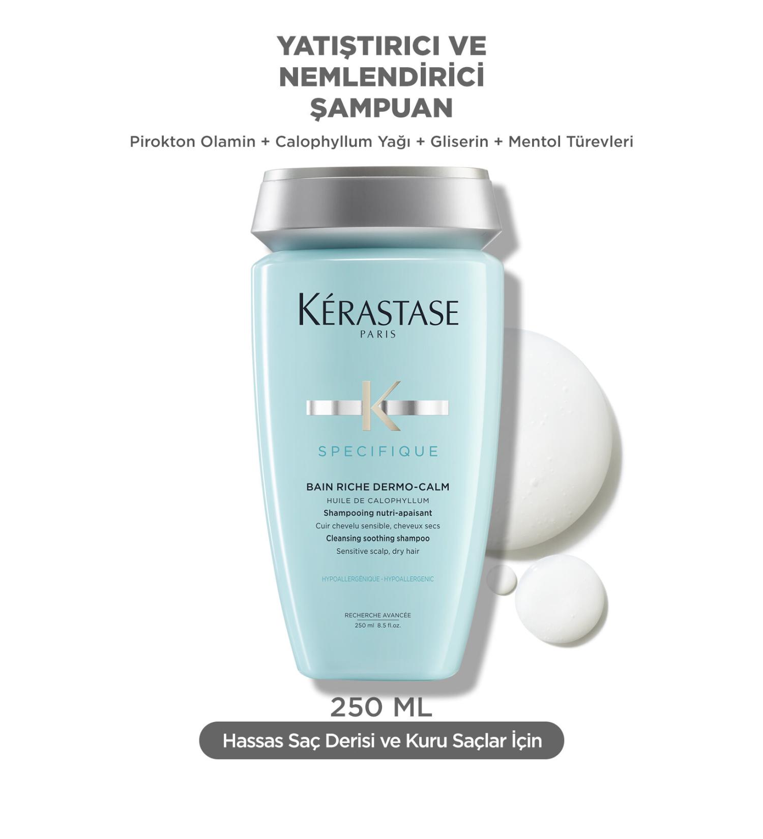 Kerastase Specifique Bain Dermocalm Riche Anti-Sensitivity Shampoo for Dry Scalps 250 ml - Buy Online on GoSupps.com