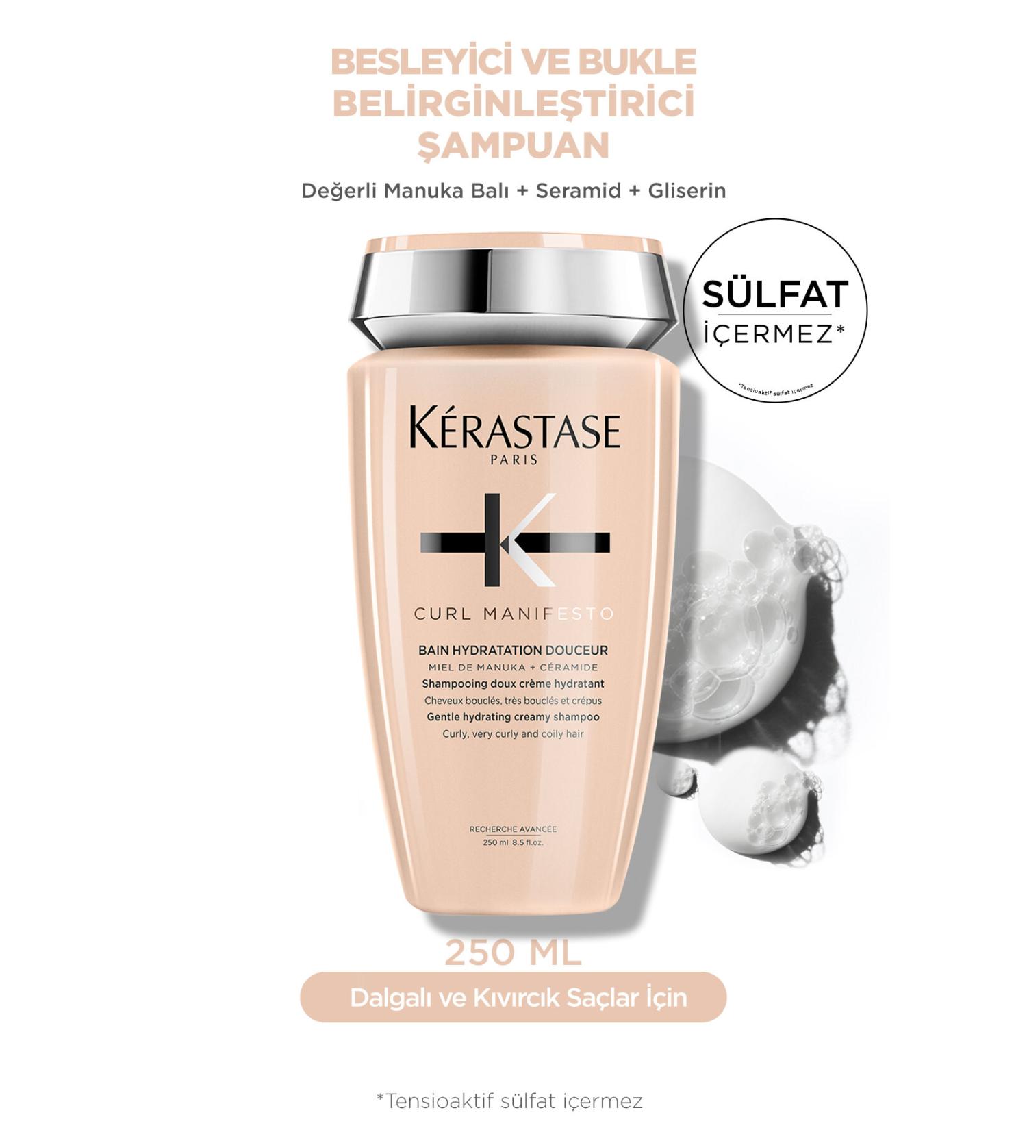 Kerastase Curl Manifesto Bain Hydratation Douceur Nourishing Shampoo for Curly Hair 250 ml - Buy Online on GoSupps.com