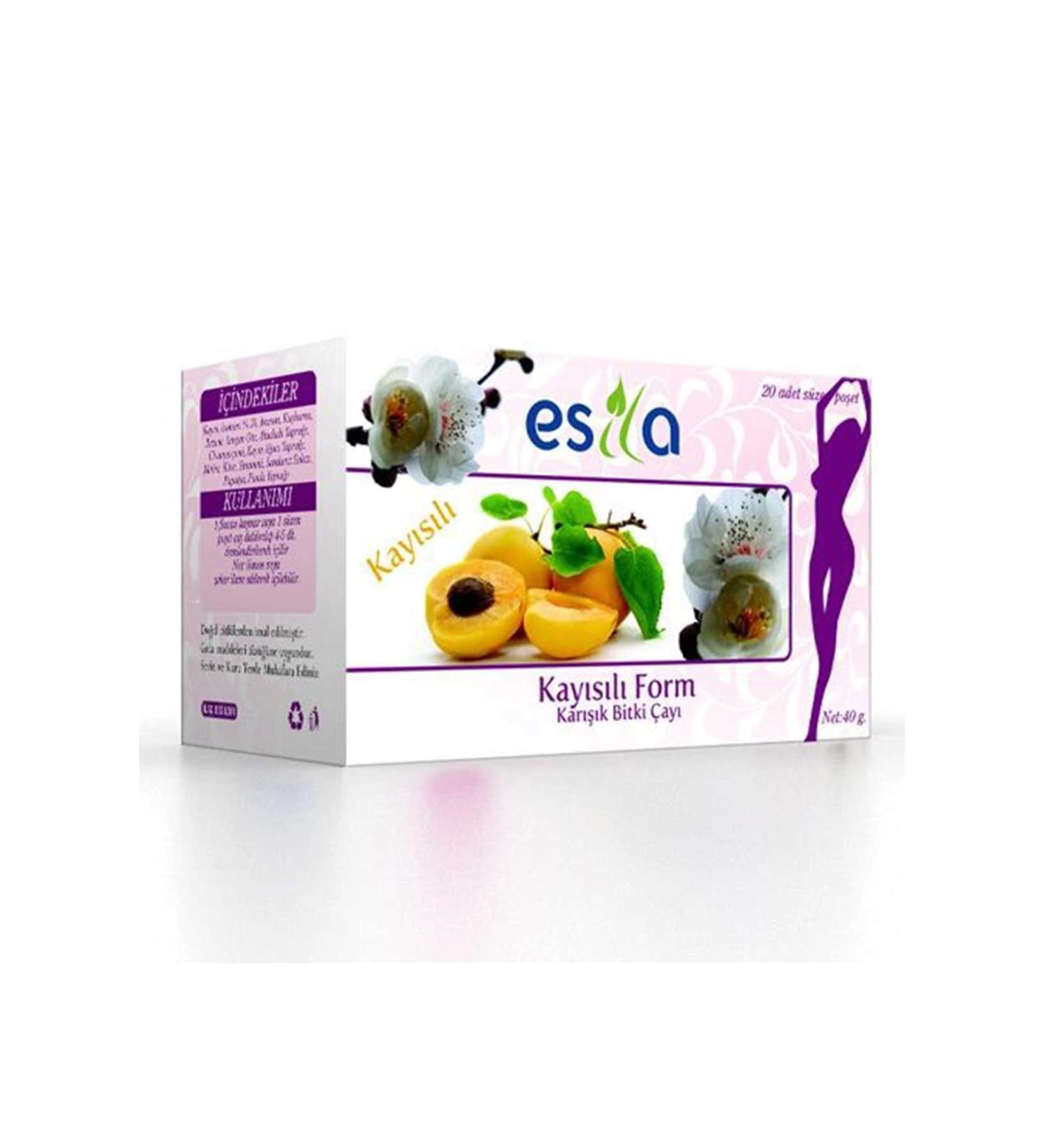 ES LA Apricot Form Herbal Tea Filtering Bag 20 Pack