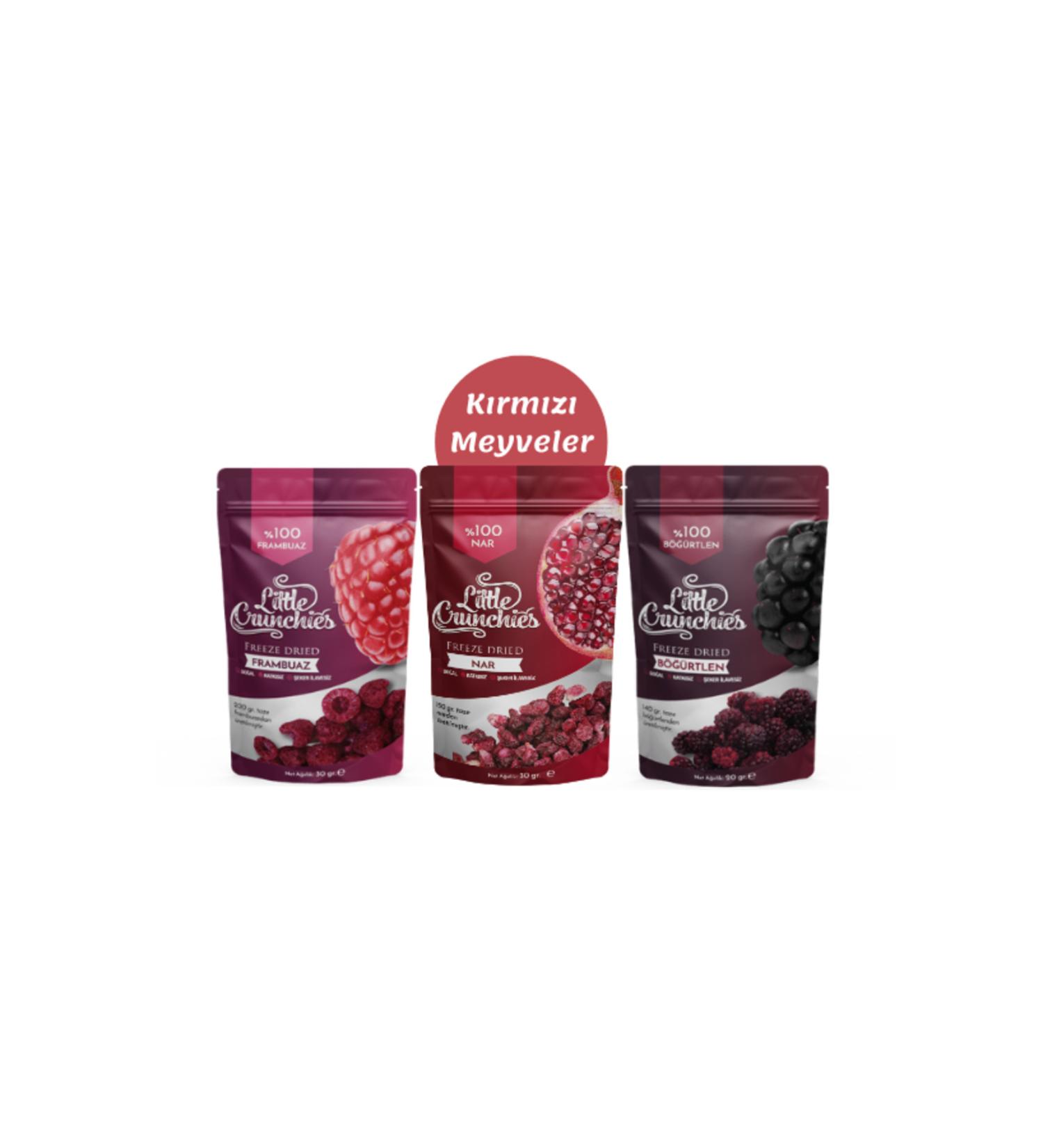 Little Crunchies Freeze Dried Red Fruits - Raspberry Pomegranate Blackberry Freeze Dried Mixed Pack - Buy Online on GoSupps.com