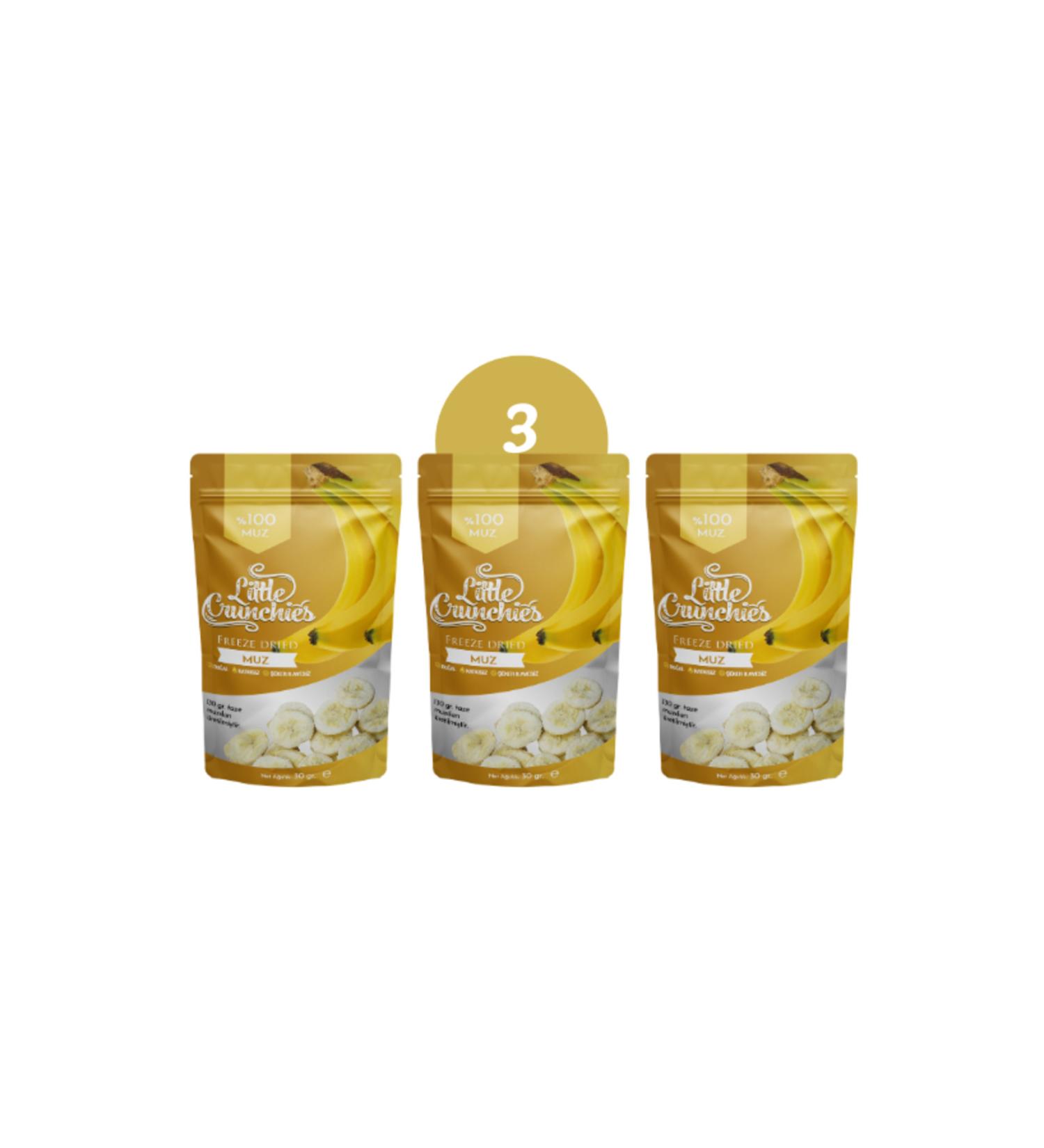 Little Crunchies Freeze Dried Banana 3 Pack - Freeze Dried - 3x30 Gr. - Buy Online on GoSupps.com