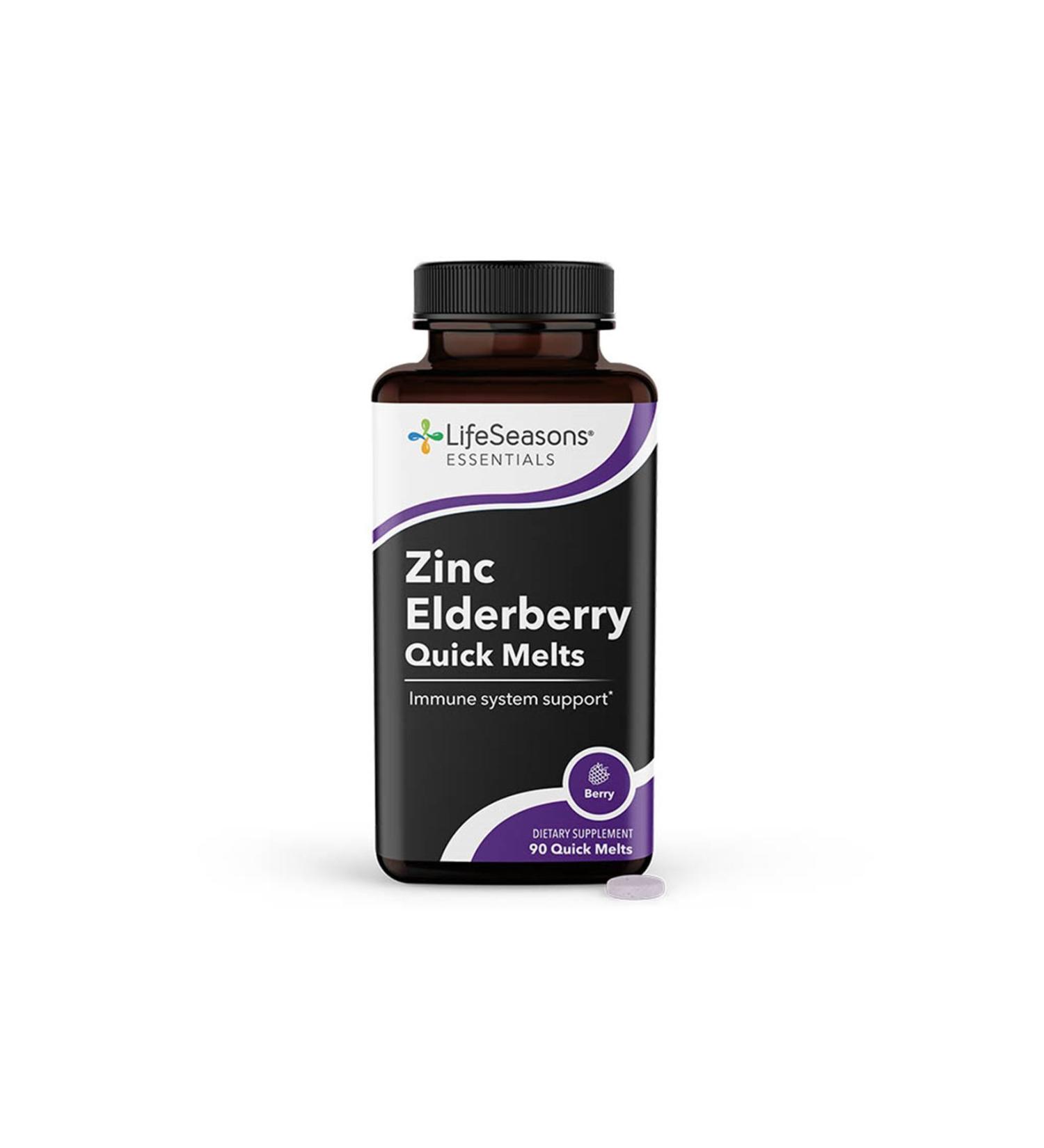 LifeSeasons Zinc Elderberry Quick Melts Berry 90 Quick Melt