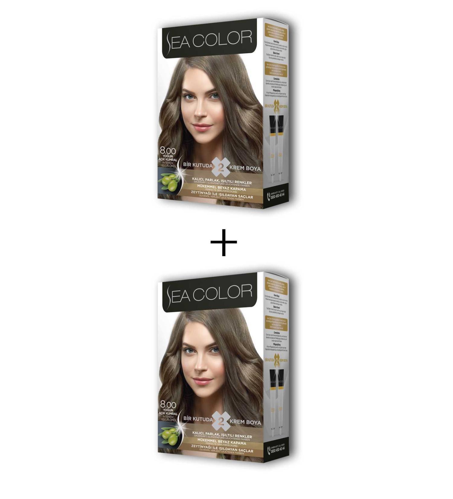 2X2 Tube Cream Hair Dye Set Intense Light Blonde No: 8.00