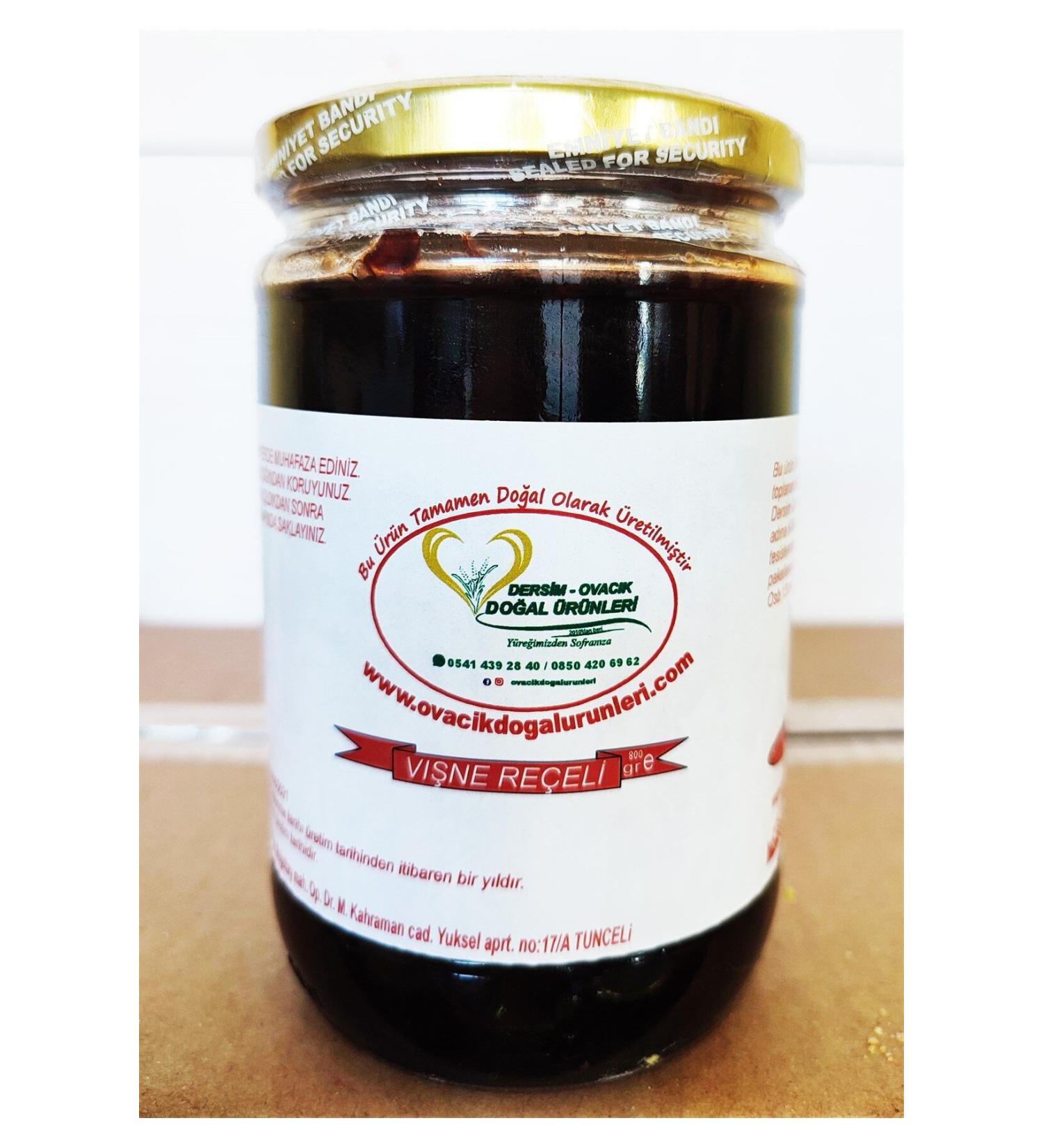 ovac k natural products Homemade Natural Cherry Jam (900 Gr)