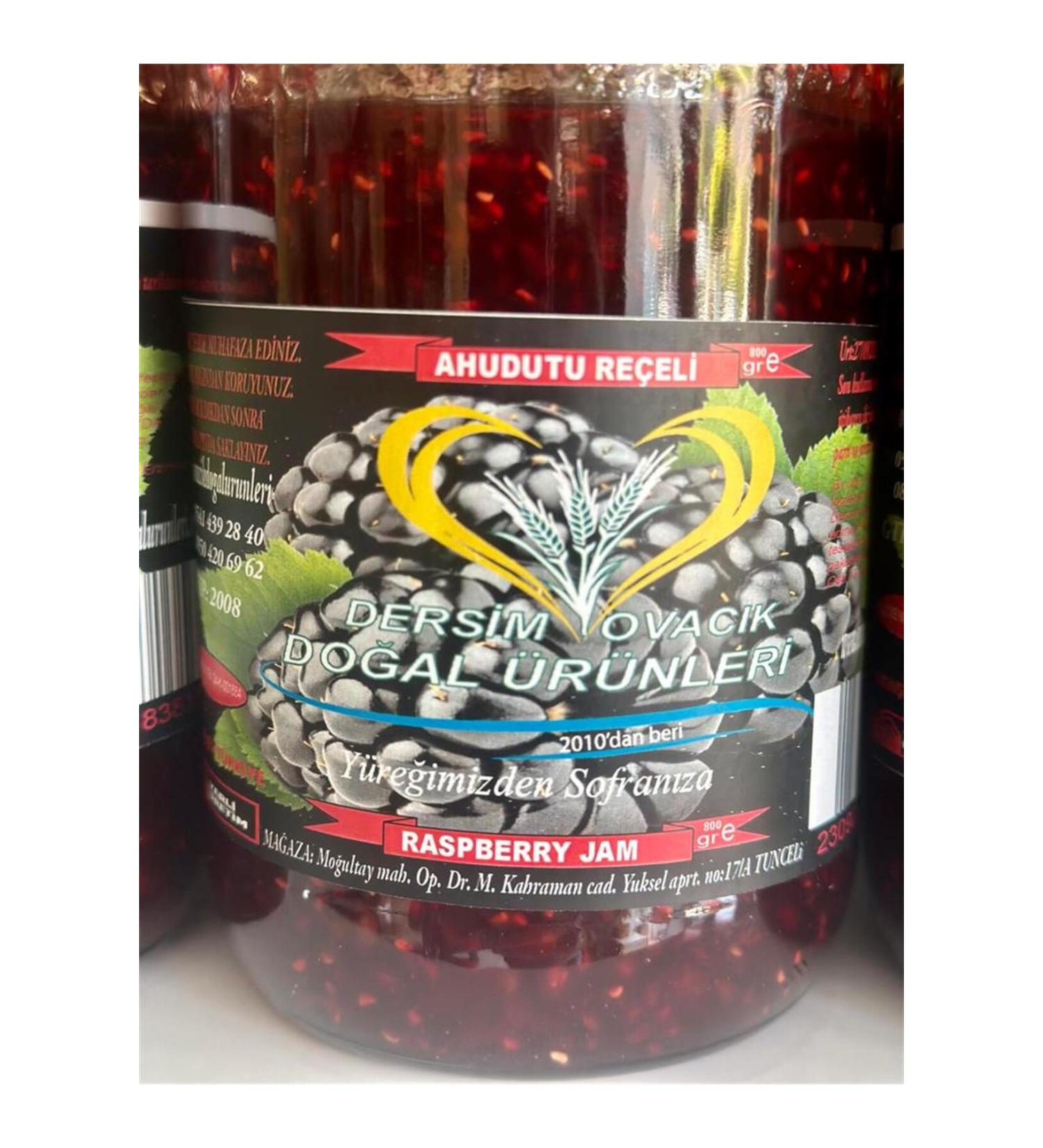 DERS M OVACIK NATURAL PRODUCTS RASPBERRY JAM 800 GR