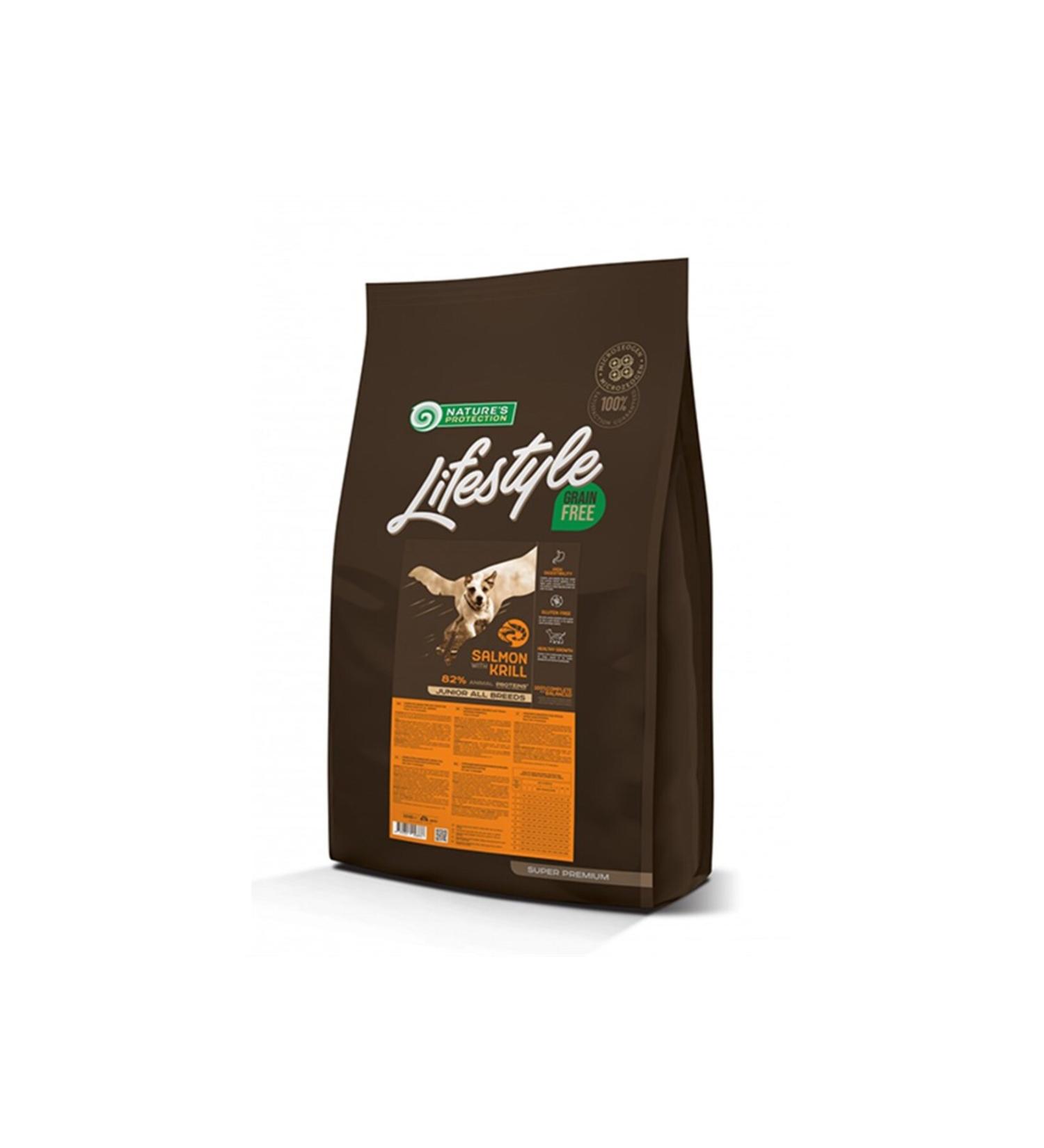 Nature's Protection Lifestyle Grain-Free Salmon & Shrimp Puppy Food 10 2 Kg