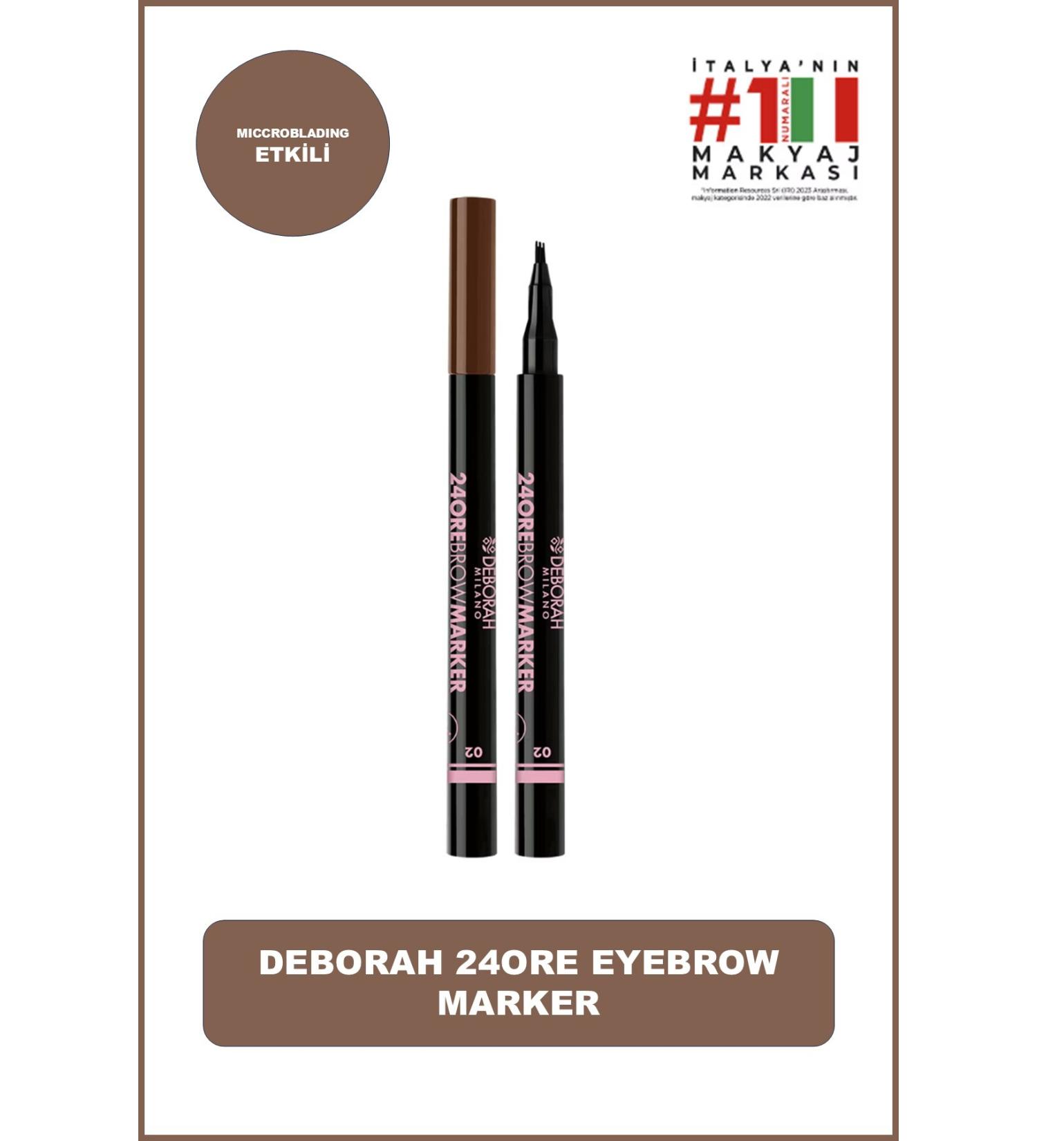Deborah Milano 24 Ore Eyebrow Marker No:02 Brown Eyebrow Pencil