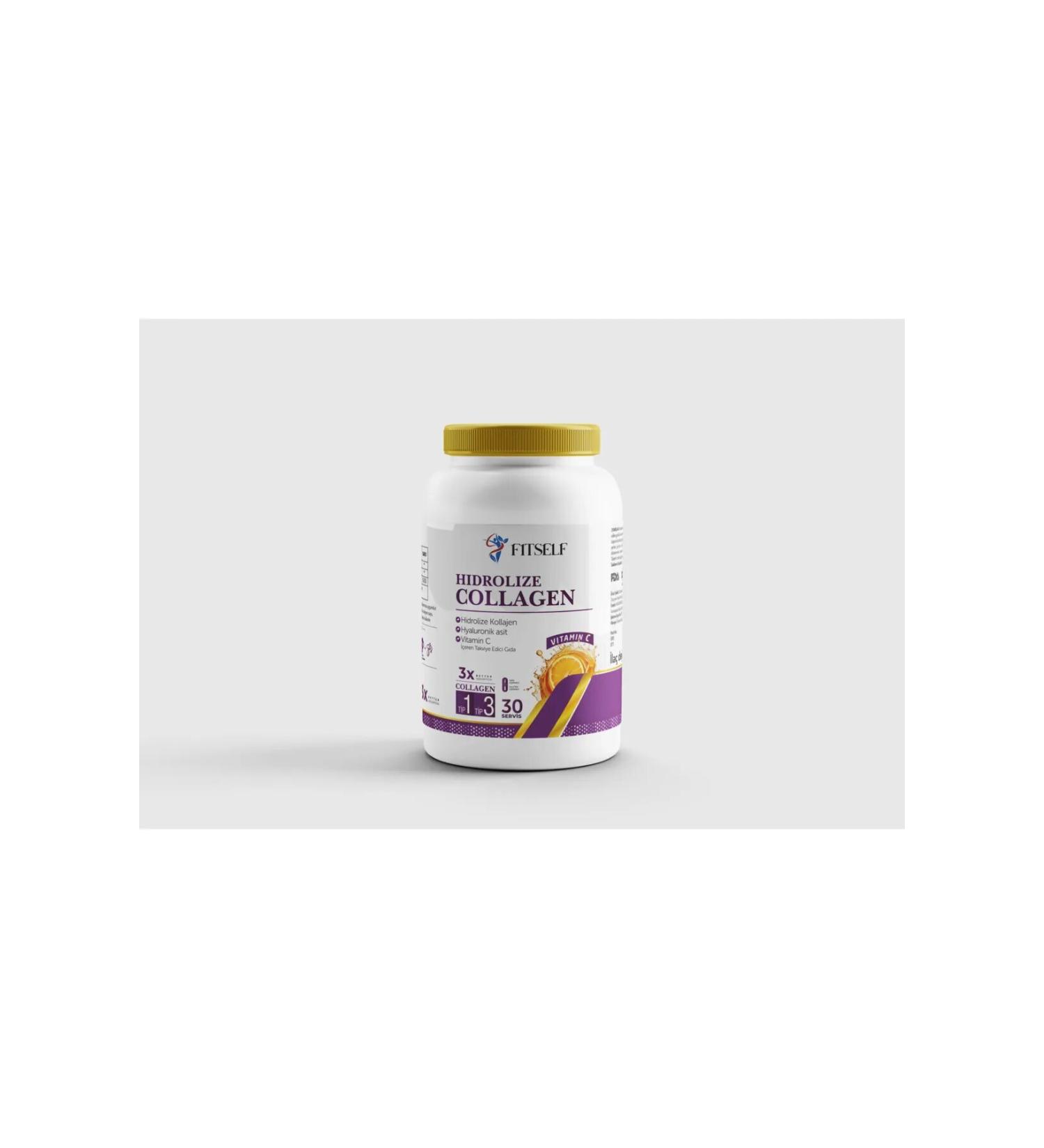Fitself Contains Vitamin C Hydrolyzed Collagen Peptides and Hyaluronic Acid