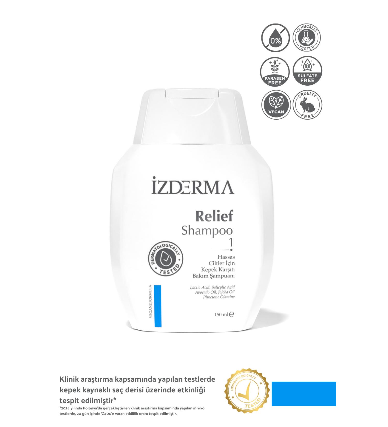 izderma Relief Anti-Dandruff Itching Flaking Care Shampoo - Buy Online on GoSupps.com