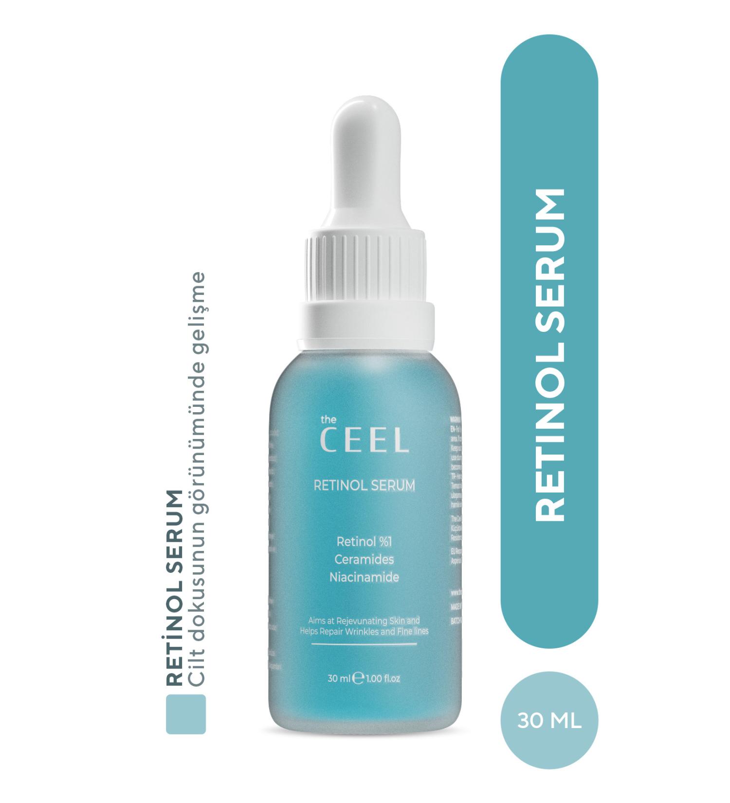 The Ceel Anti-Wrinkle and Anti-Aging Brightening Retinol Serum Ascorbic Acid %1 Retinol & Ceramides 30 ml - Buy Online on GoSupps.com