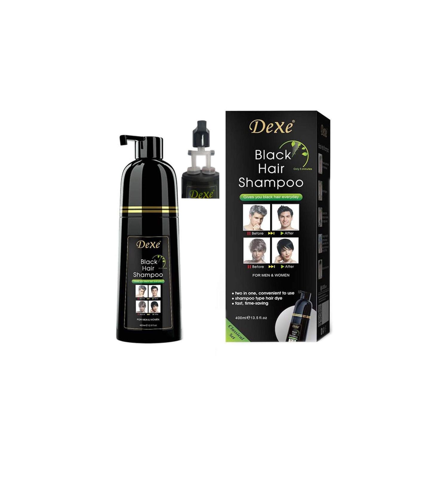 Dexe Hair Blackening Shampoo 400 ml New 2 in 1 Special Design Bottle