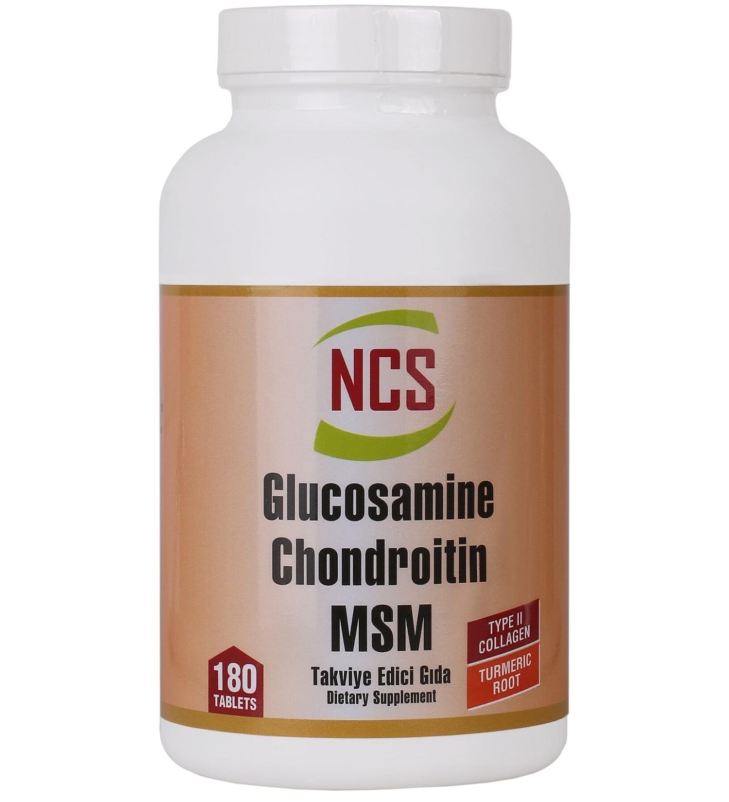 Ncs Glucosamine Chondroitin 180 Tablets Msm Turmeric