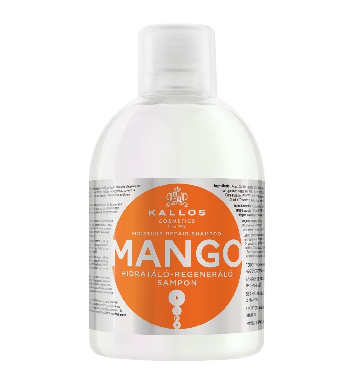 Kallos Cosmetics Mango Moisture Therapy and Regenerating Shampoo 1000 ml