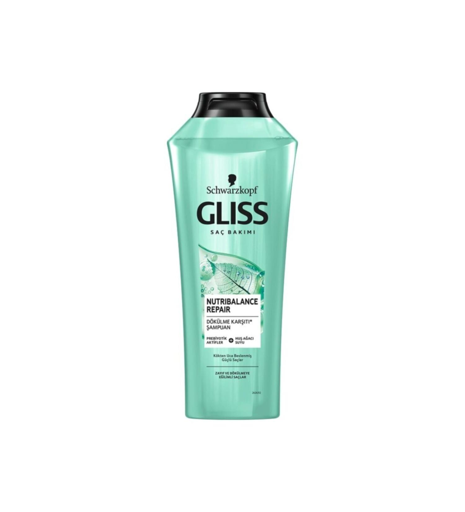 Gliss Schwarzkopf Nutribalance Repair Anti-Hair Loss Shampoo 360 ml