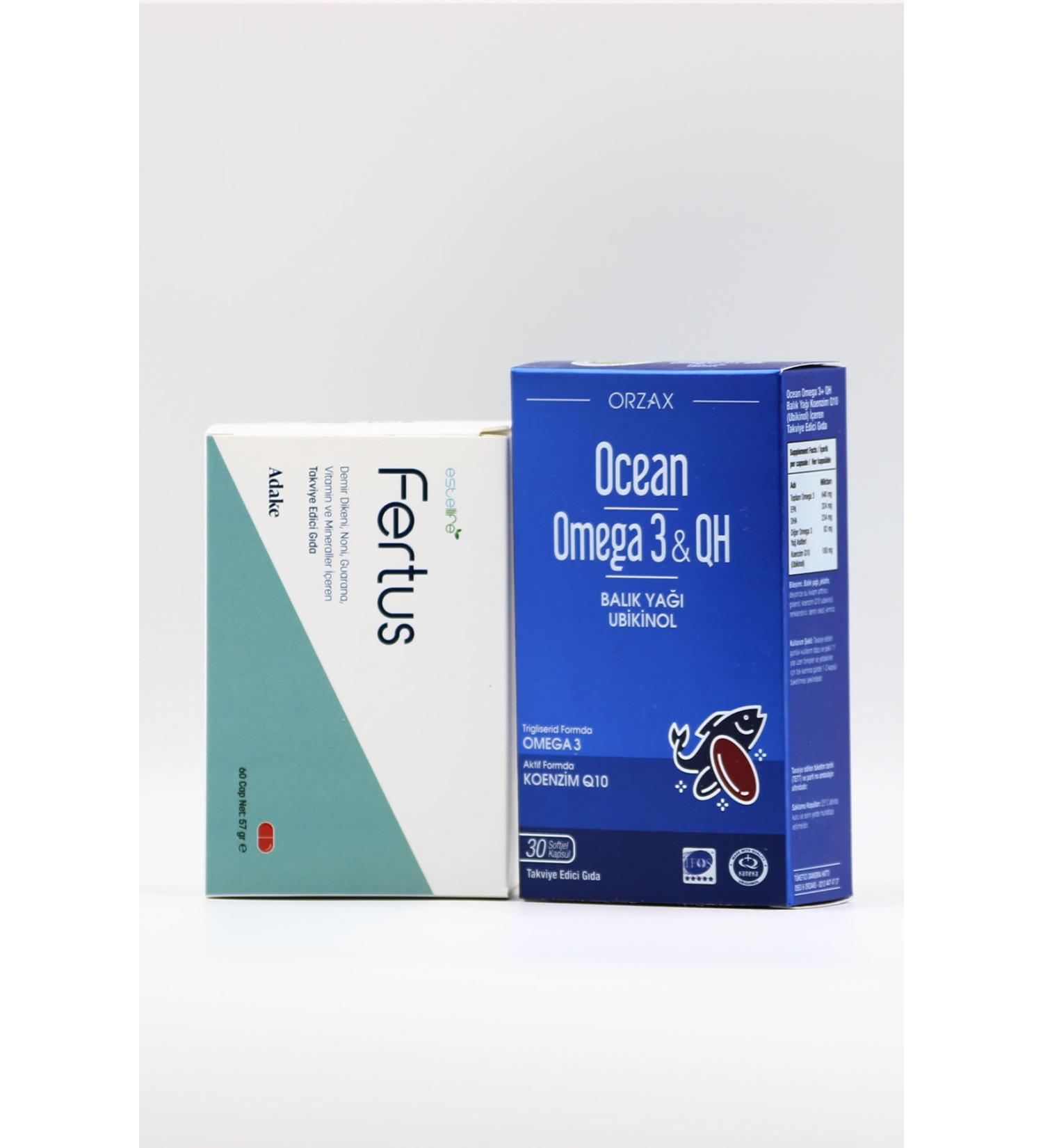 Ocean Fertus Multivitamin 60 Capsules Ocean Omega 3 and QH