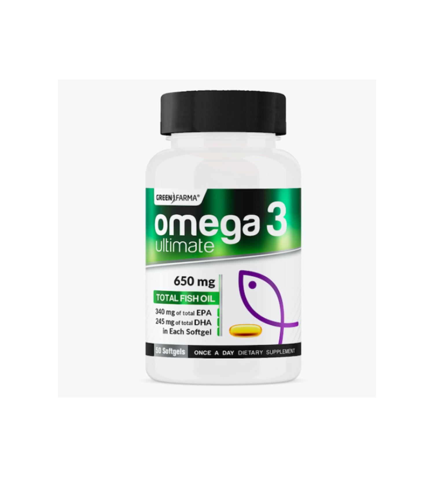 GreenFarma Green Farma Omega 3 Ultimate 50 Softgel - Buy Online on GoSupps.com