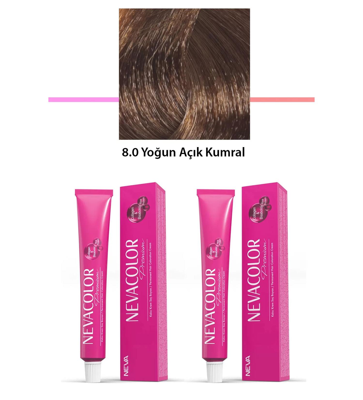 Skygo 2 Set Premium 8.0 Intense Light Blonde - Permanent Cream Hair Dye 2 X 50 g Tube