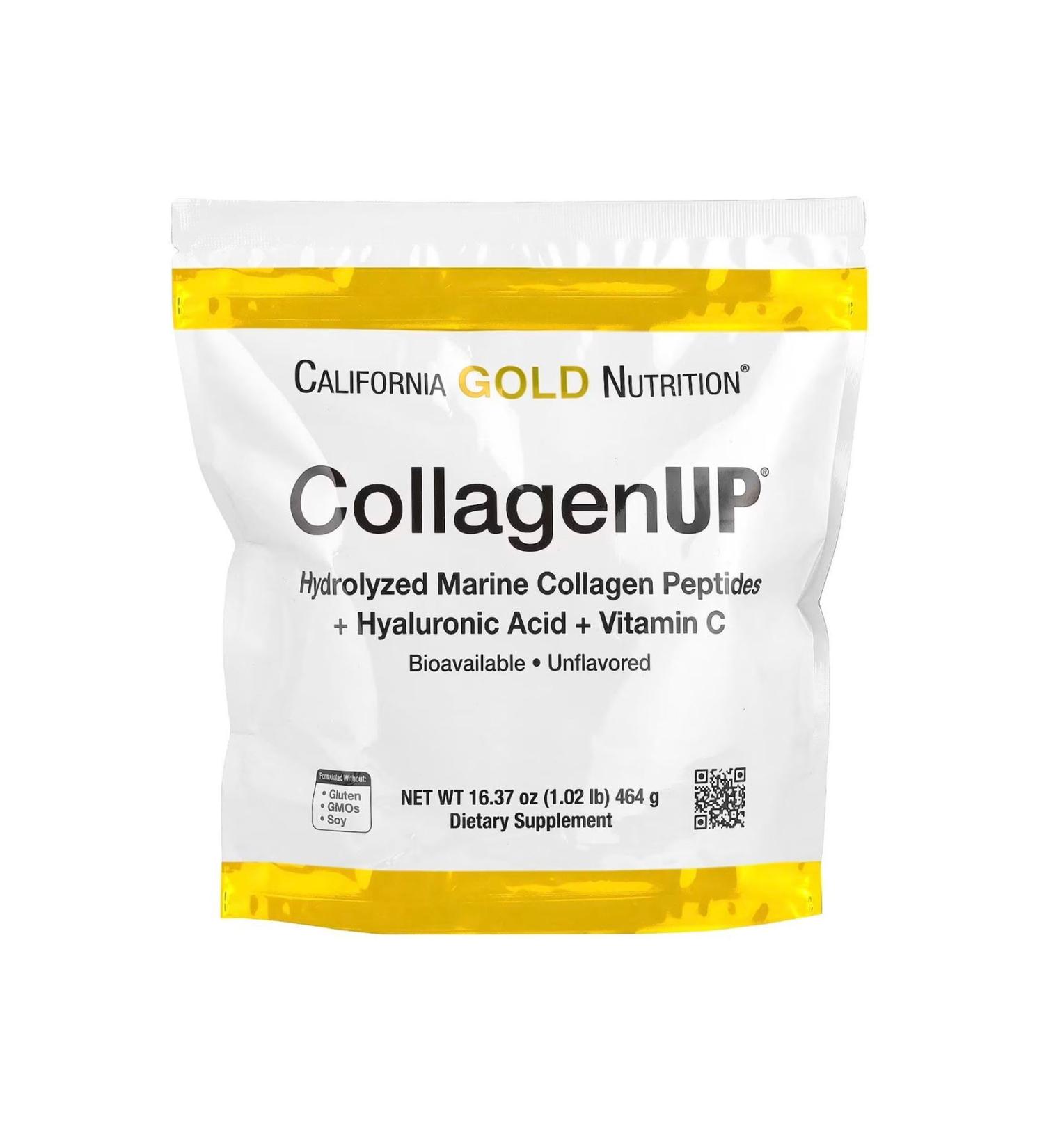 California Gold Nutrition Collagenup Hydrolyzed Fish Collage with Hyaluronic Acid and Vitamin C - Buy Online on GoSupps.com