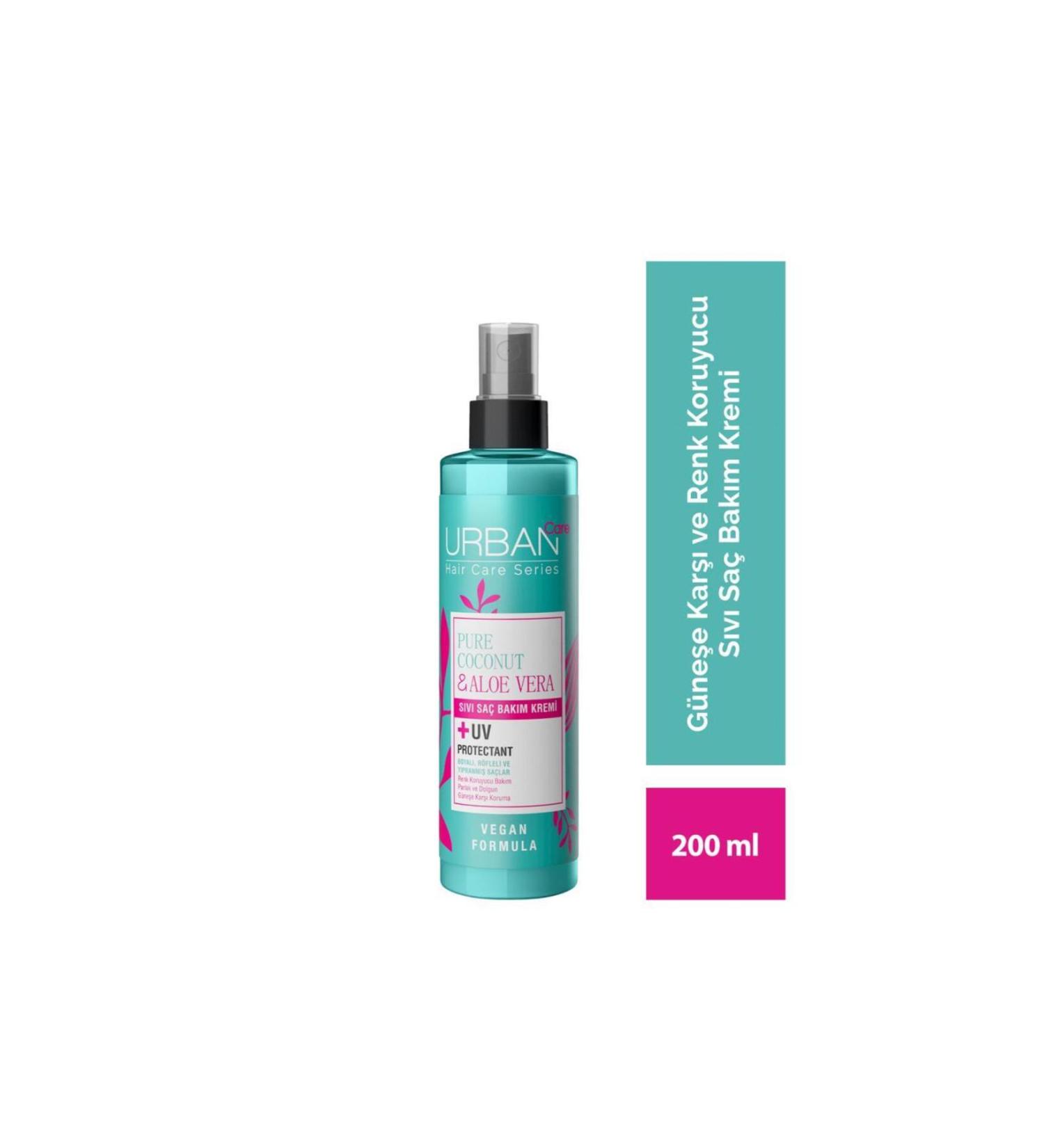 Urban Care Pure Coconut&aloe Vera Dyed Hair Special Color Protection Liquid Hair Care Cream-vegan-200 ml - Buy Online on GoSupps.com