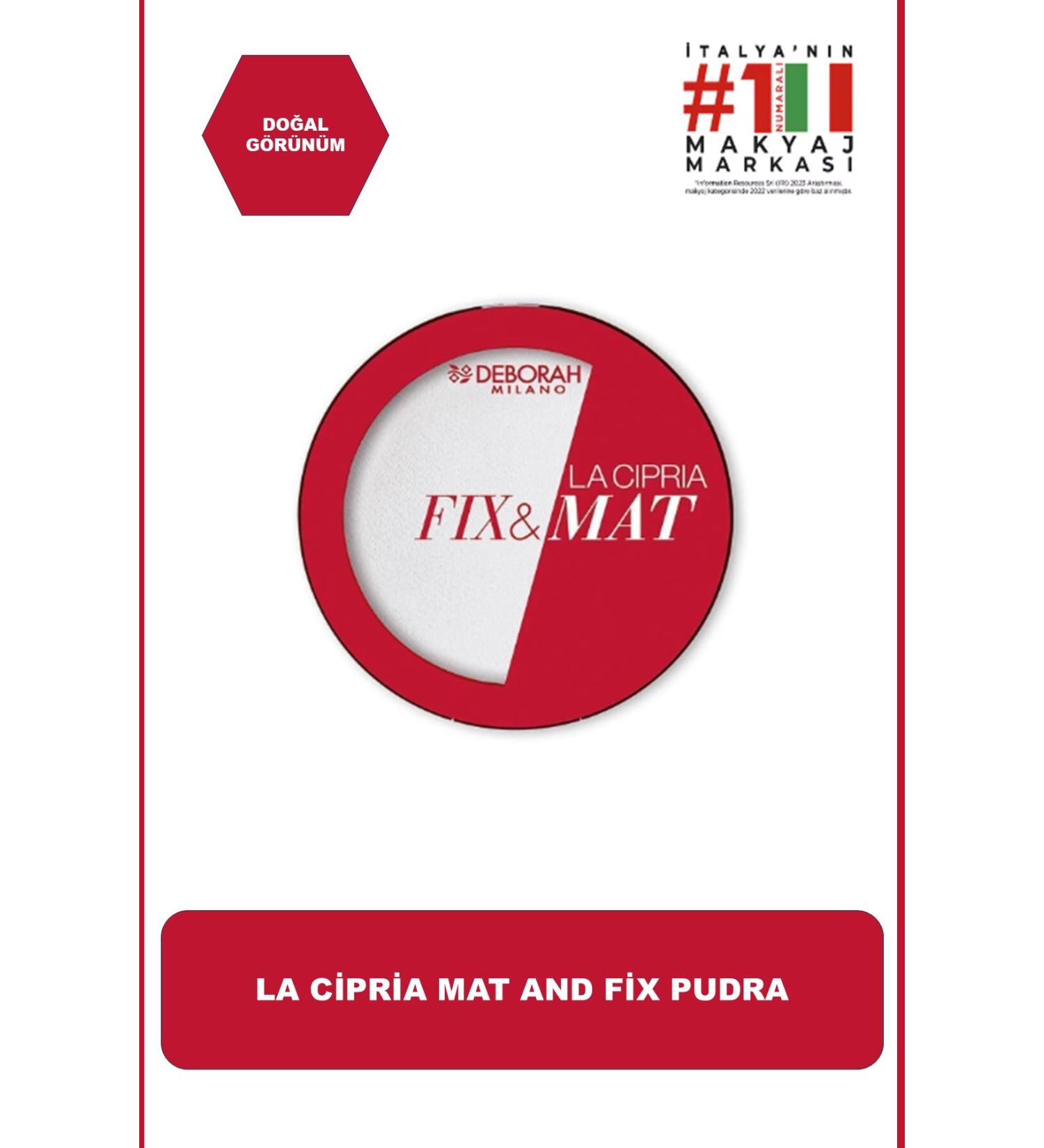 Deborah Milano La Cipria Mat And Fix Transparent Powder 8009518356373