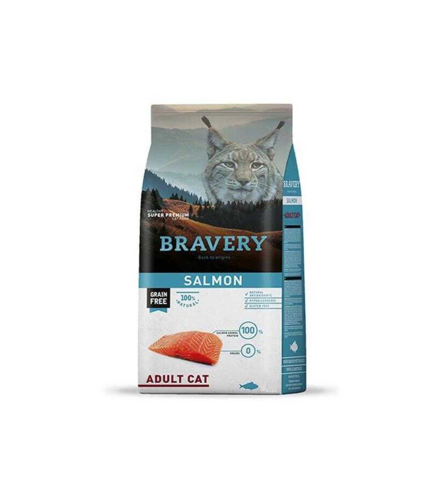 Bravery Adult Cat Grain-Free Salmon Adult Cat Food 7 Kg