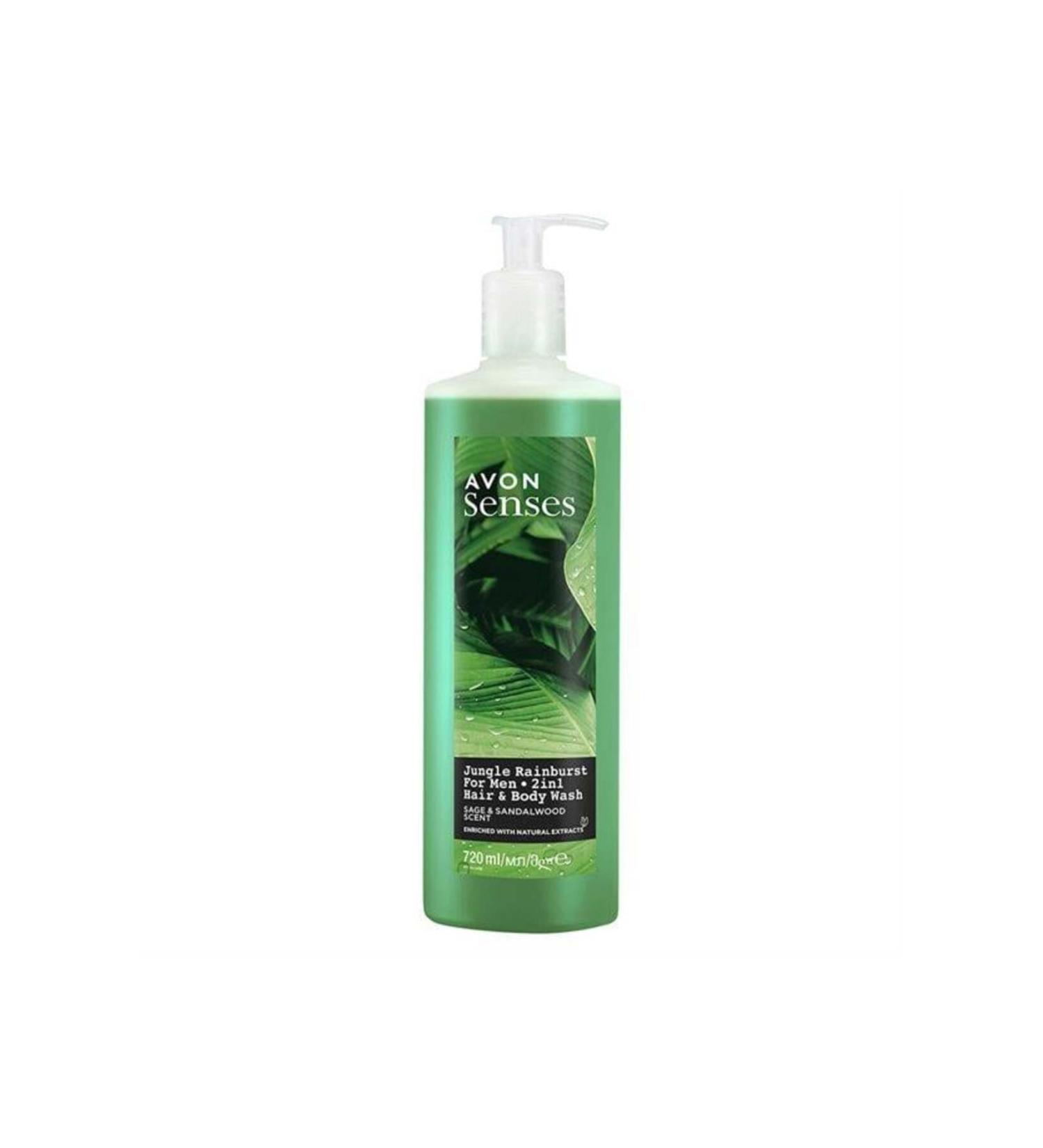 Avon Senses Jungle Rainburst 2 in 1 Hair and Body Shampoo 720 ml