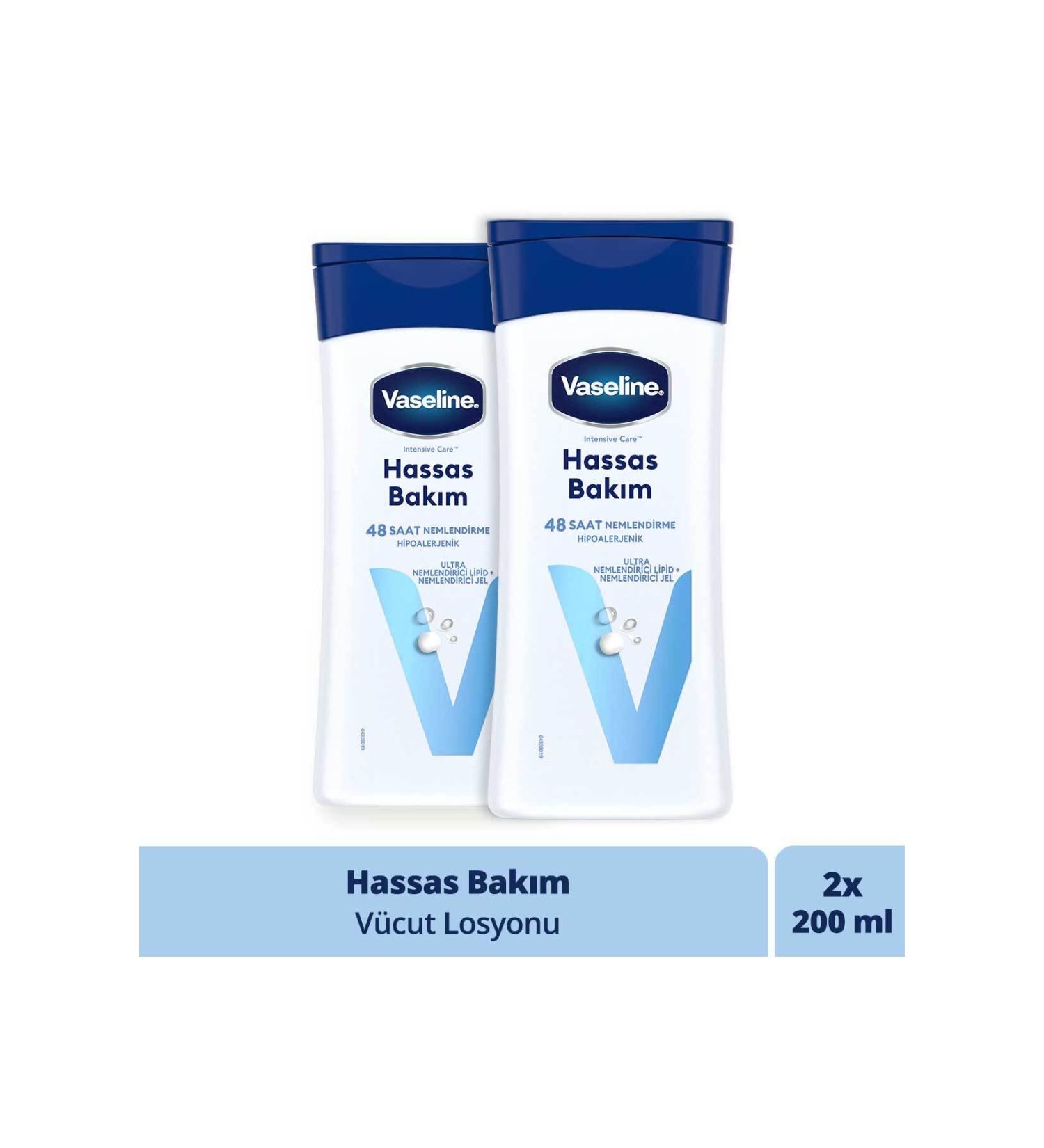 Vaseline Body Lotion Sensitive Care For Dry Very Dry and Sensitive Skin 200 ml X2 - Buy Online on GoSupps.com