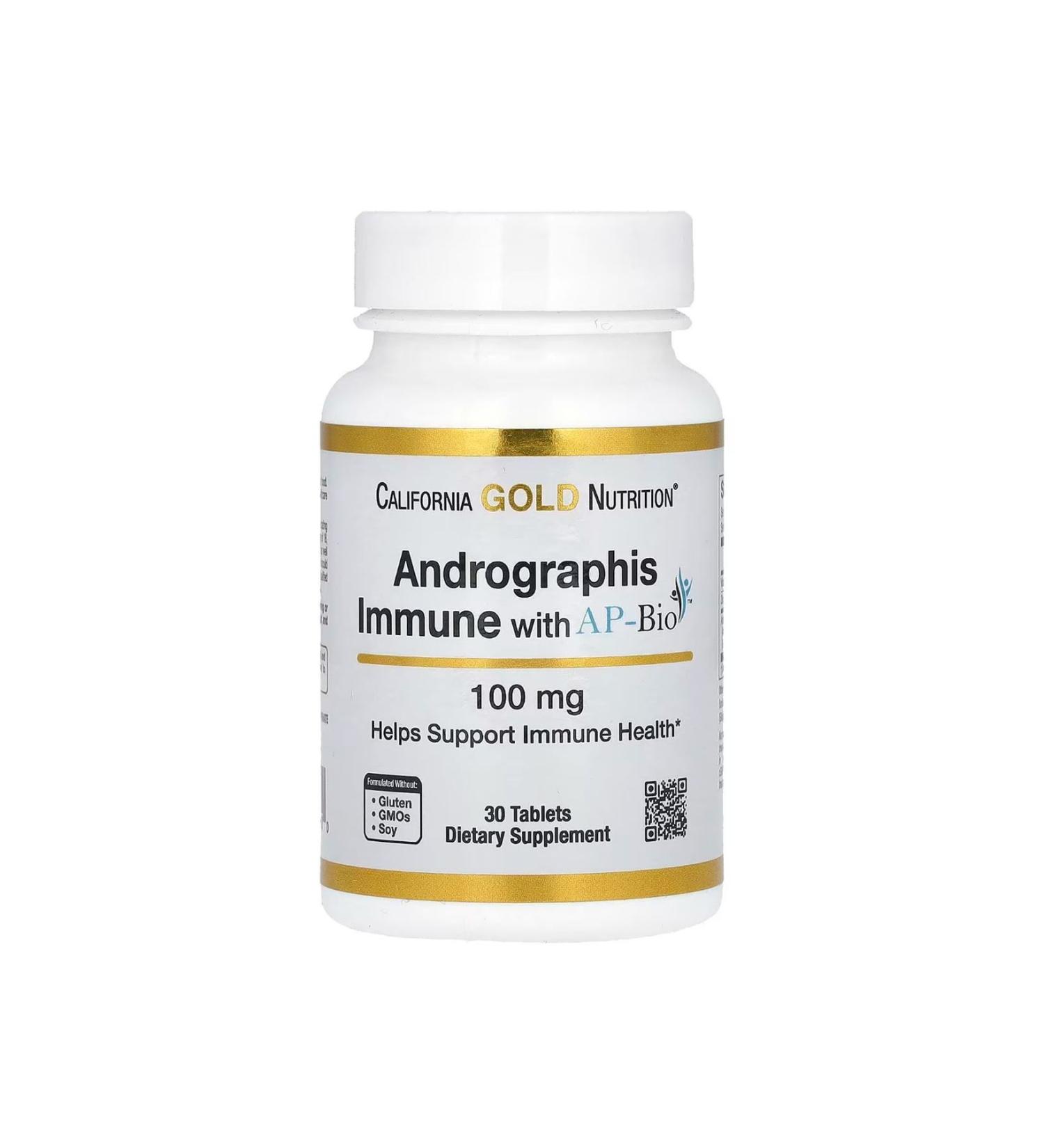 California Gold Nutrition Andrographis Immune With Ap-Bio 100 Mg 120 Tablets usa vers234