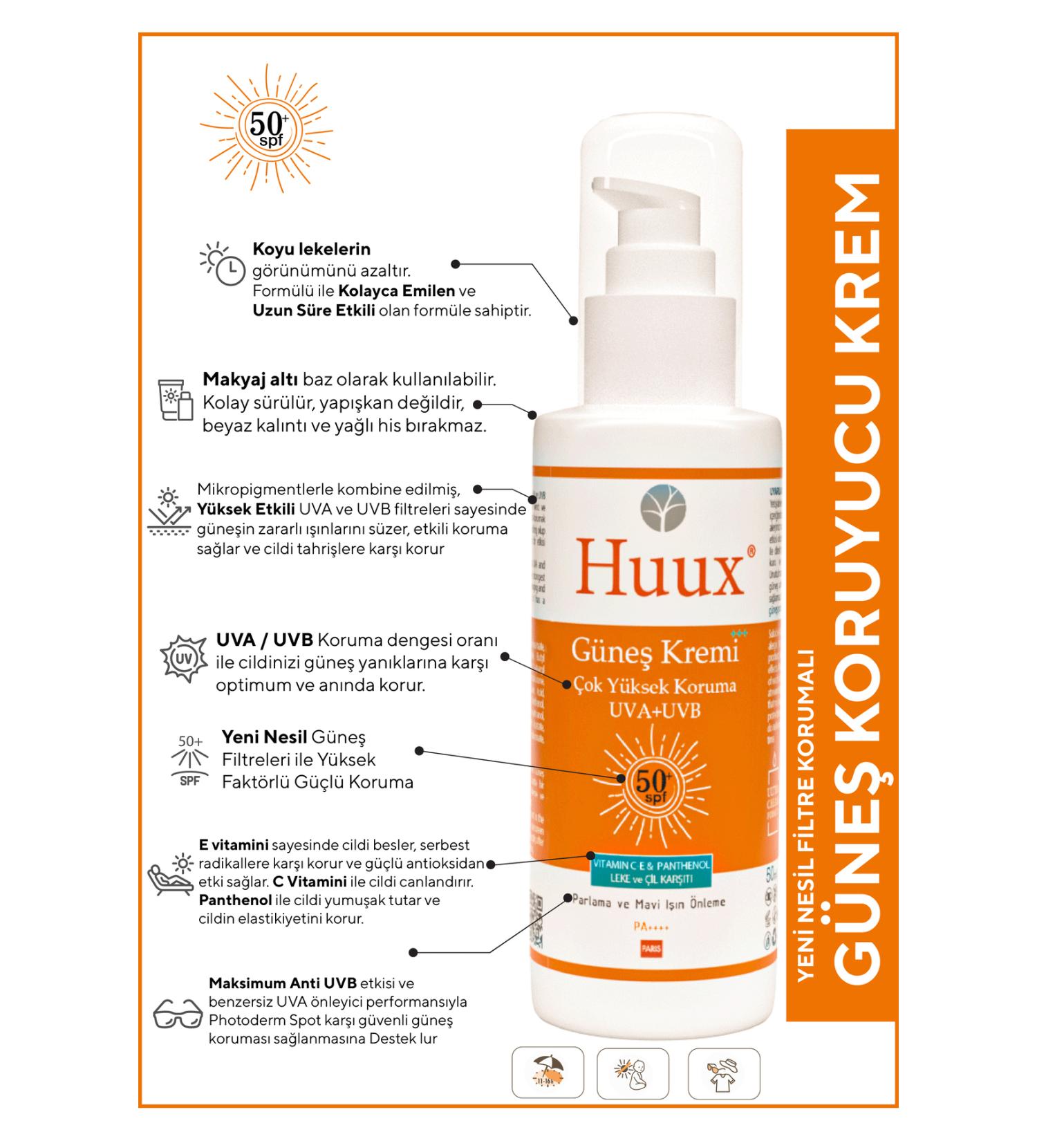 Huux Sun Cream Dark Spots Anti-Spot SPF 50+ Factor Very High Protection Sun Cream 50 Ml - Buy Online on GoSupps.com